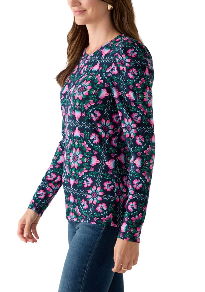 Womens Pleated Shoulder T-Shirt