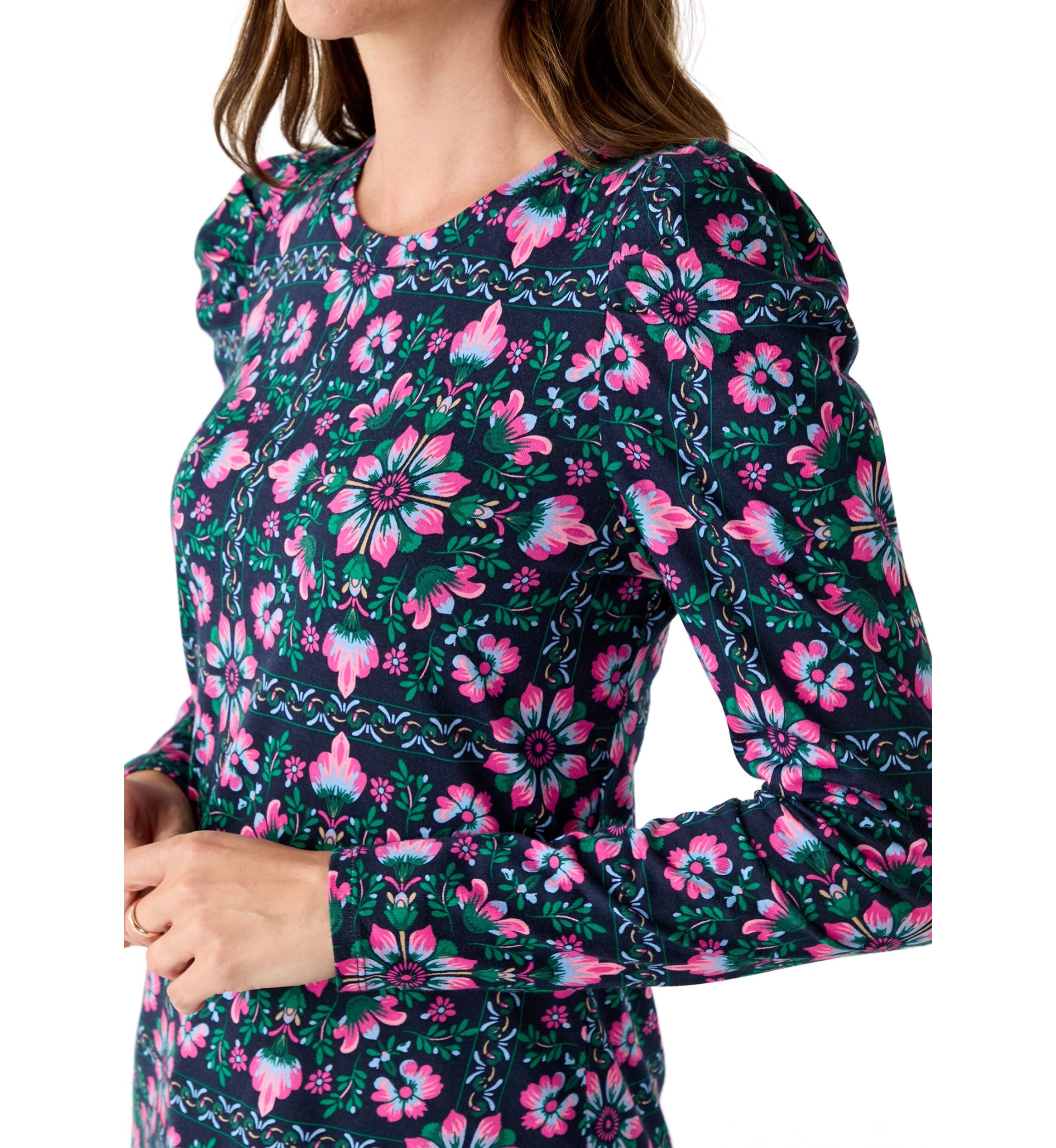 Womens Pleated Shoulder T-Shirt