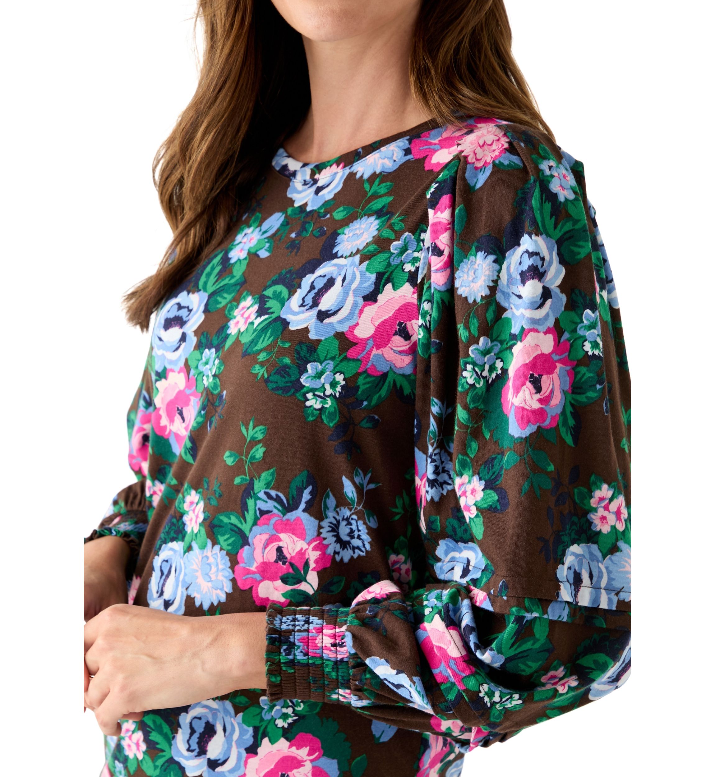 Womens Long Sleeve Pintuck Top 