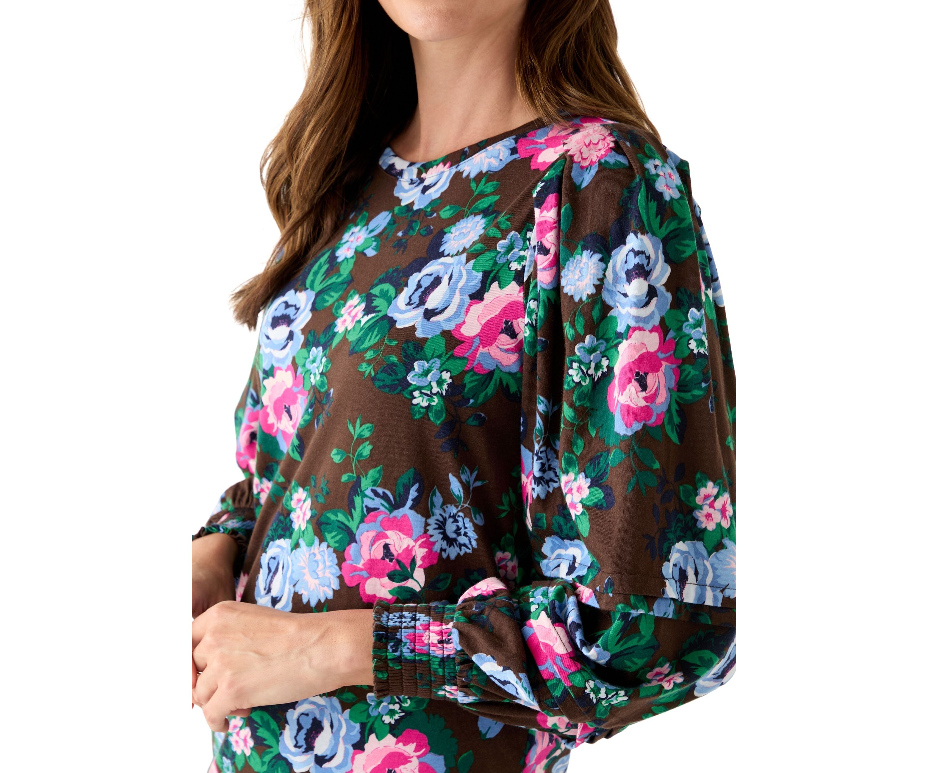 Womens Long Sleeve Pintuck Top 