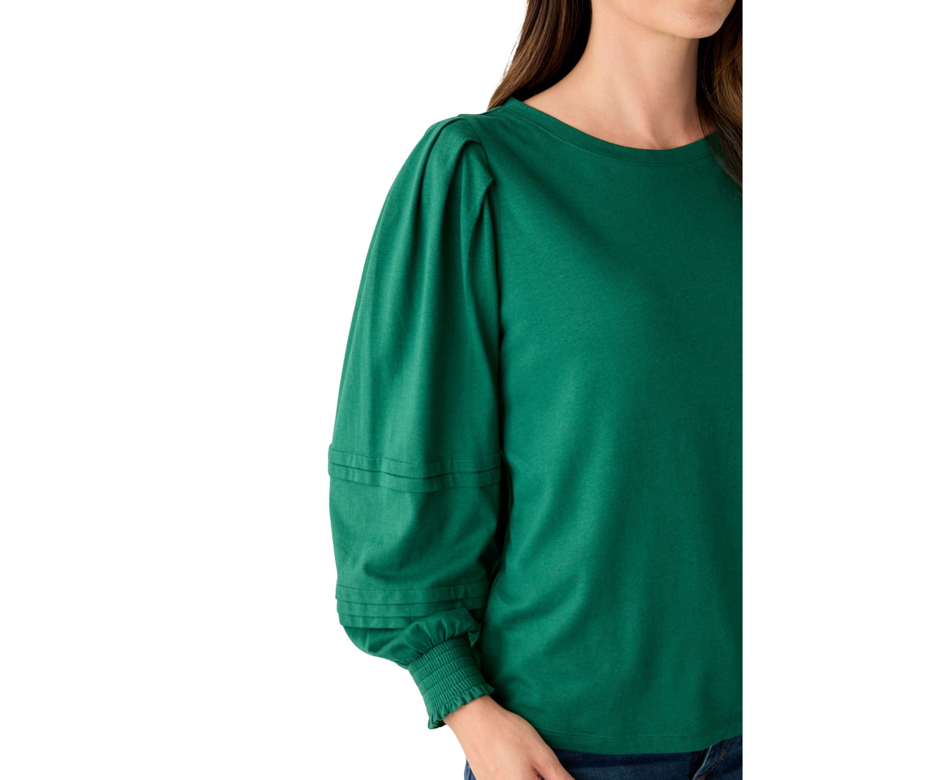 Womens Long Sleeve Pintucked Shirt