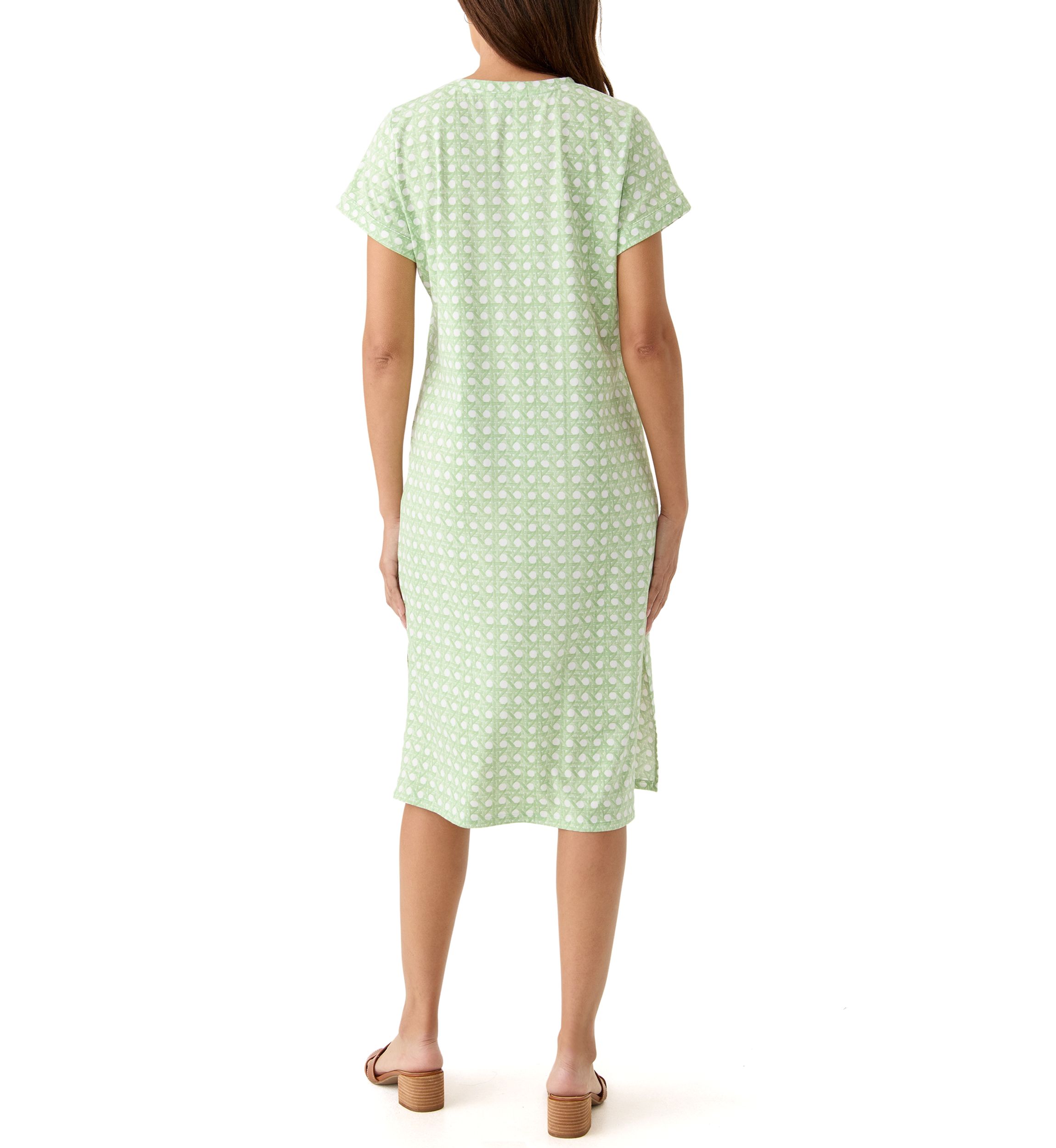 Womens Printed Midi Shirtdress