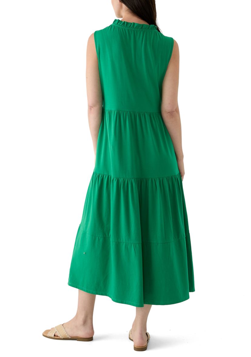 Womens Sleeveless Maxi Peasant Dress