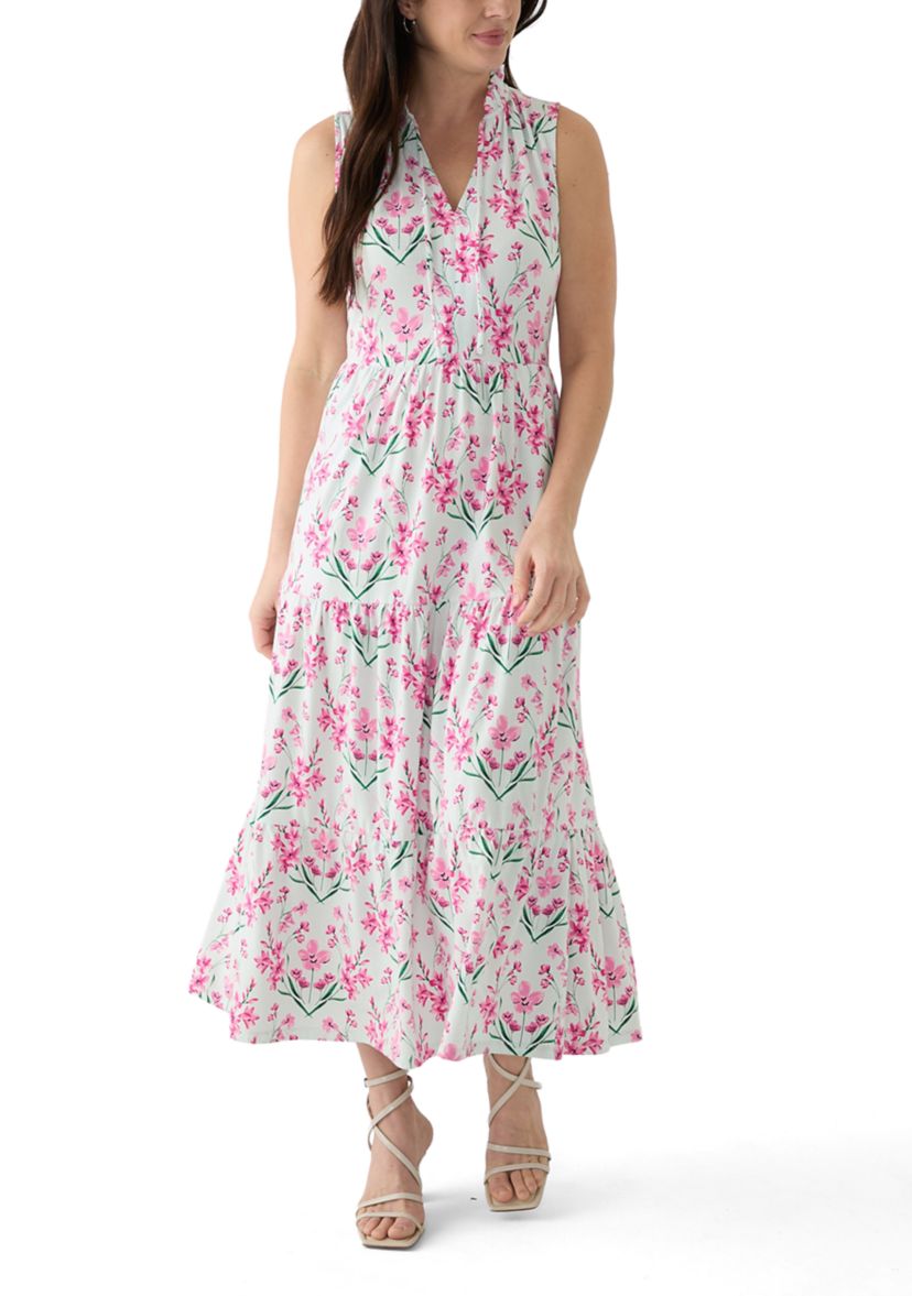 Womens Sleeveless Maxi Peasant Dress