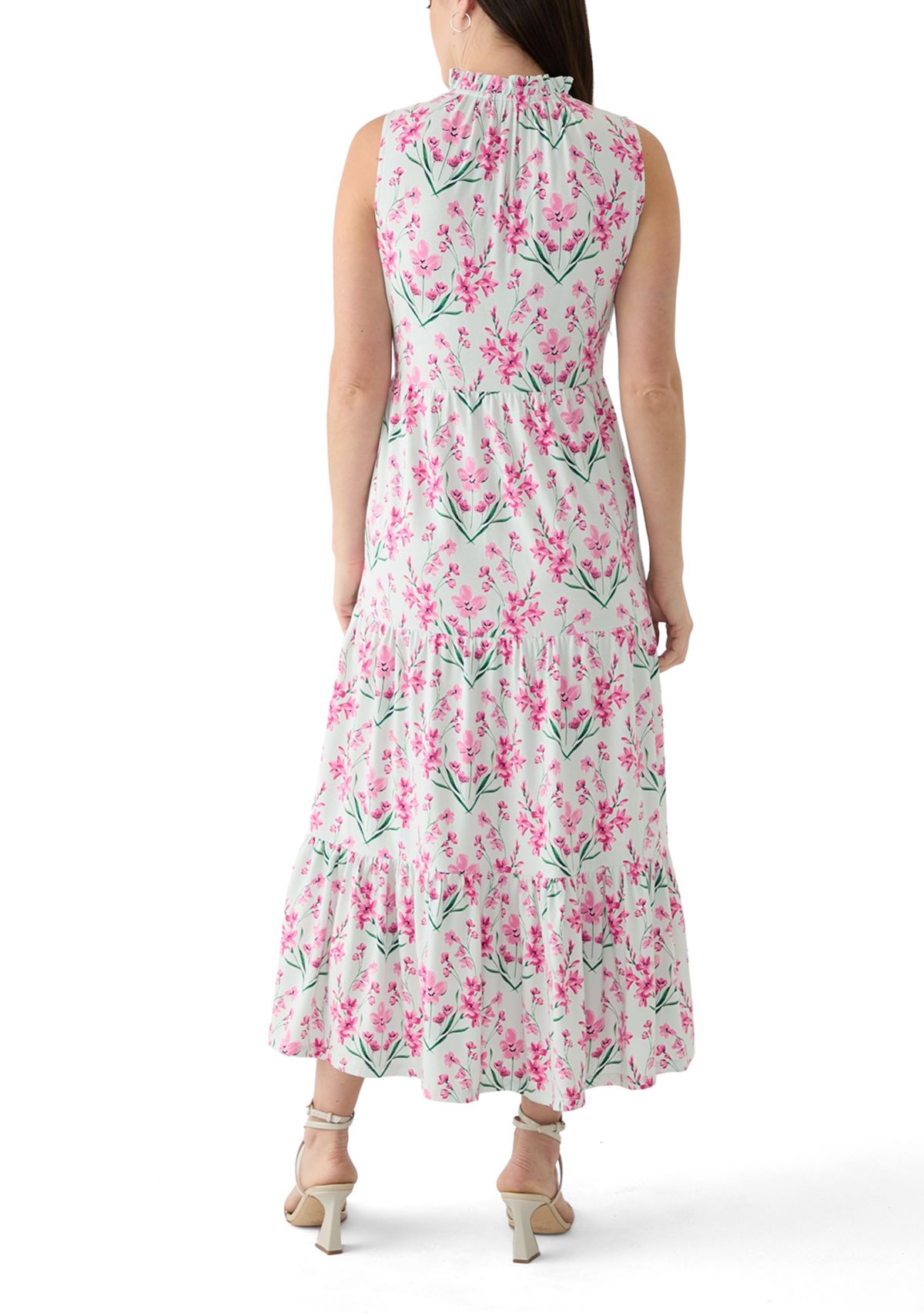 Womens Sleeveless Maxi Peasant Dress