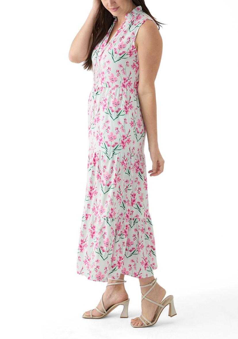 Womens Sleeveless Maxi Peasant Dress