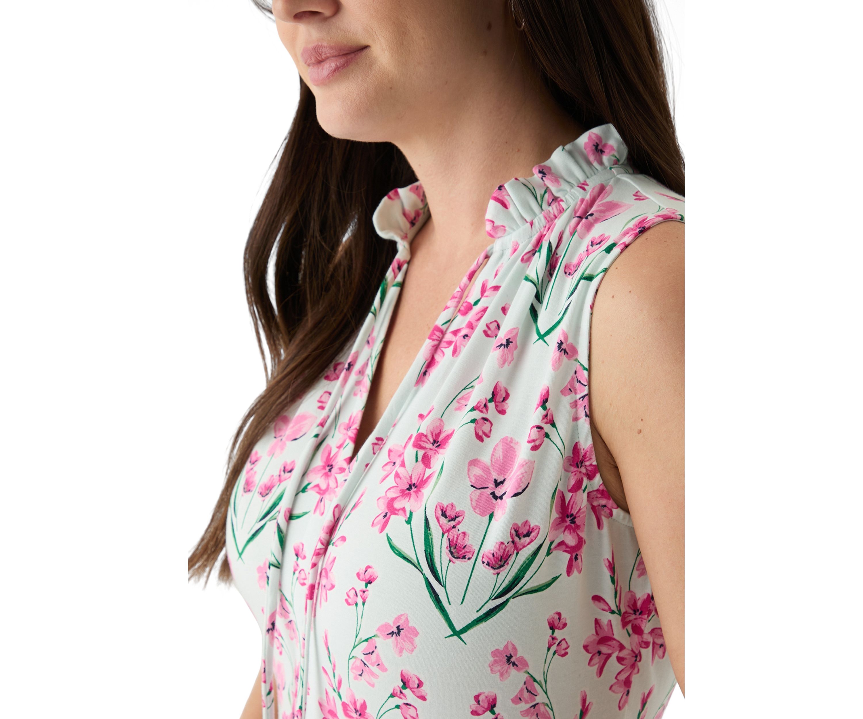 Womens Sleeveless Maxi Peasant Dress