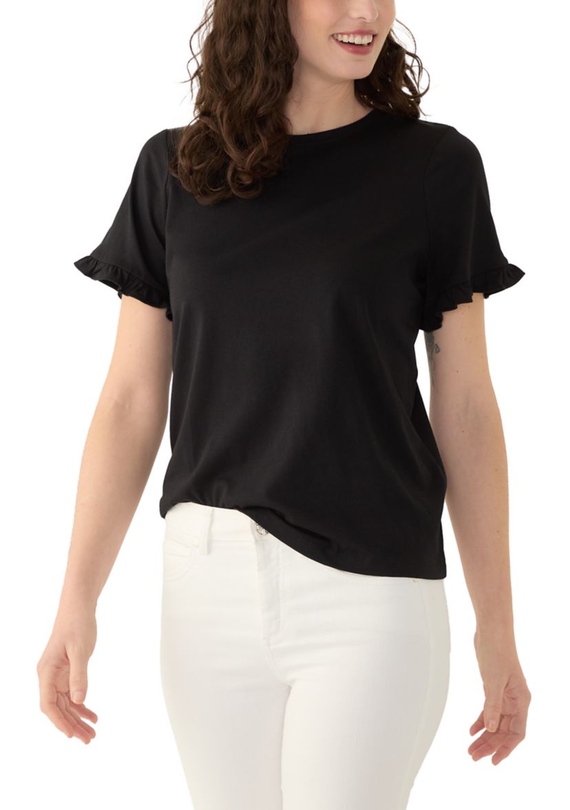 Womens Flutter Sleeve Top