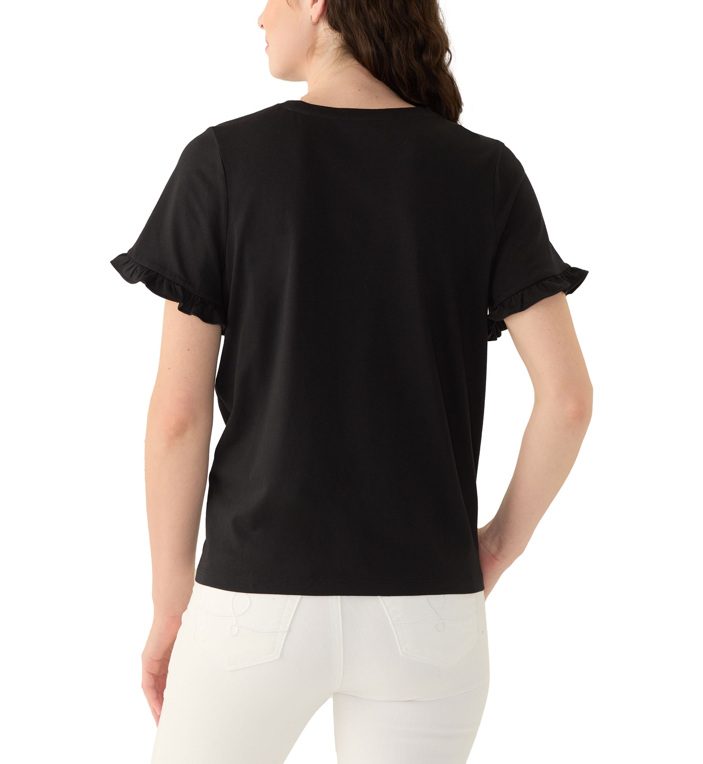 Womens Flutter Sleeve Top