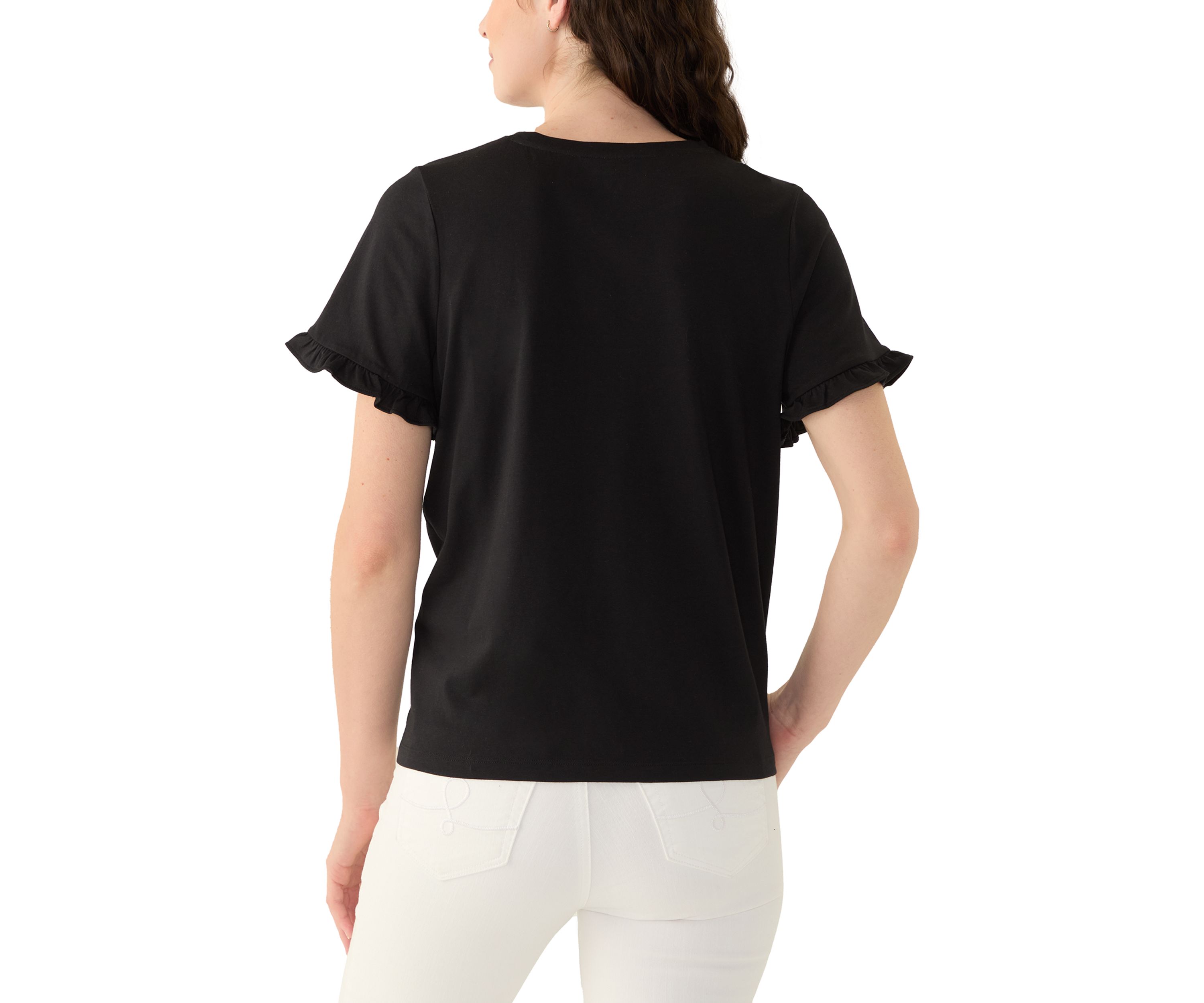 Womens Flutter Sleeve Top