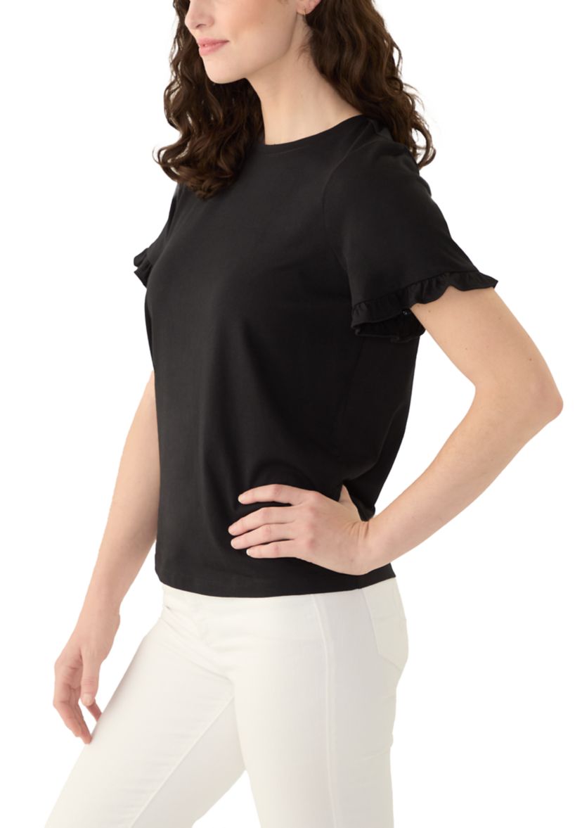 Womens Flutter Sleeve Top