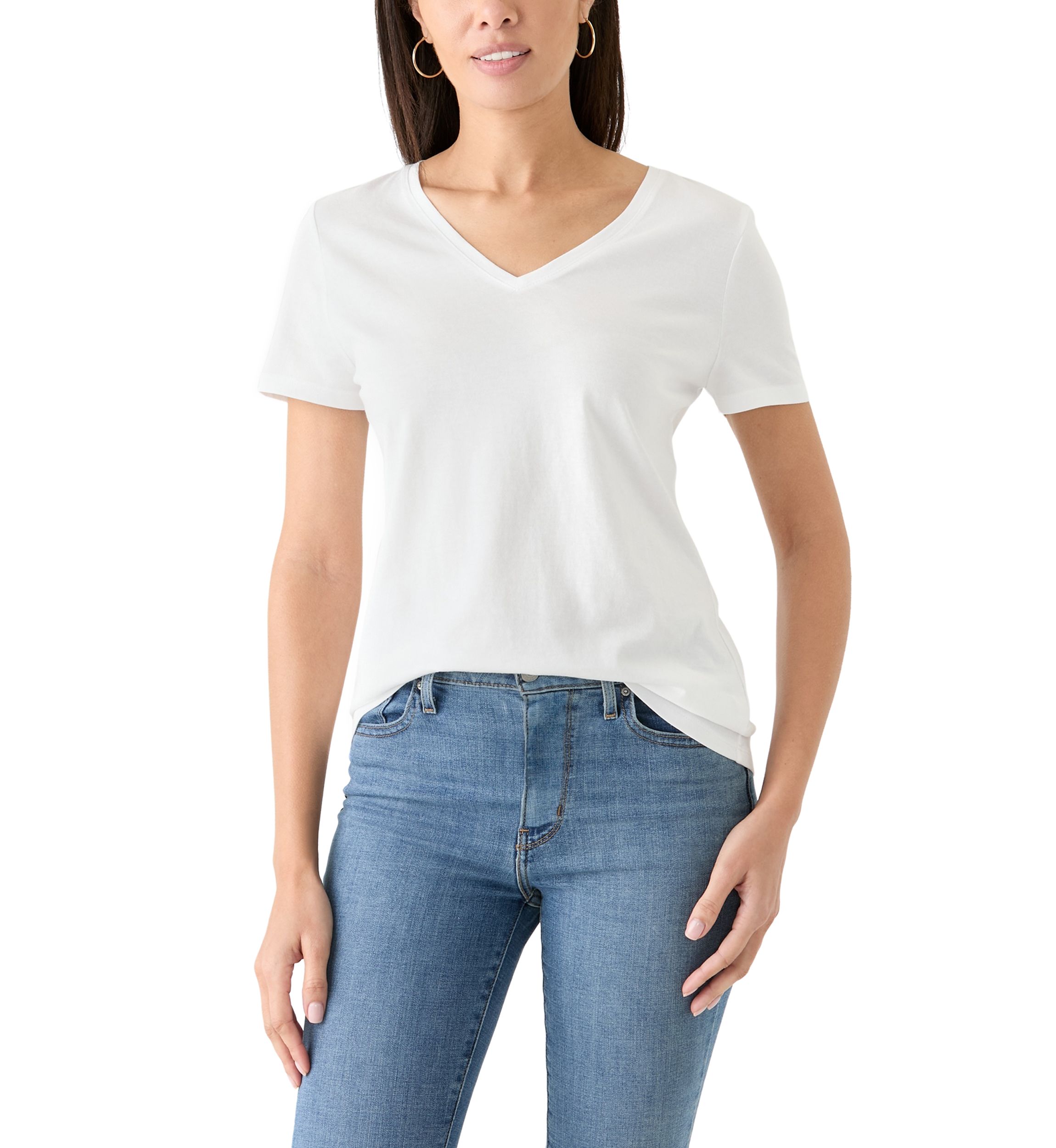 Womens Short Sleeve V-Neck T-Shirt