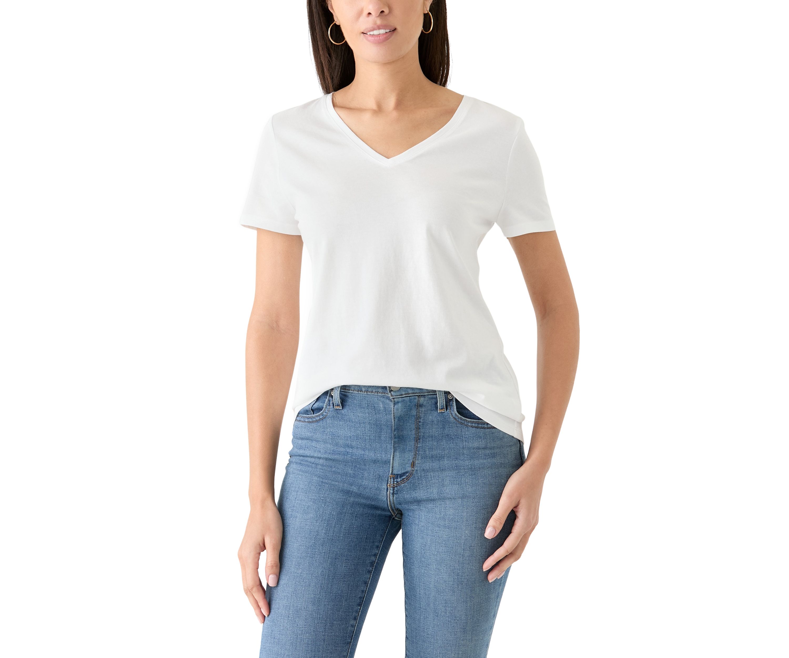Womens Short Sleeve V-Neck T-Shirt