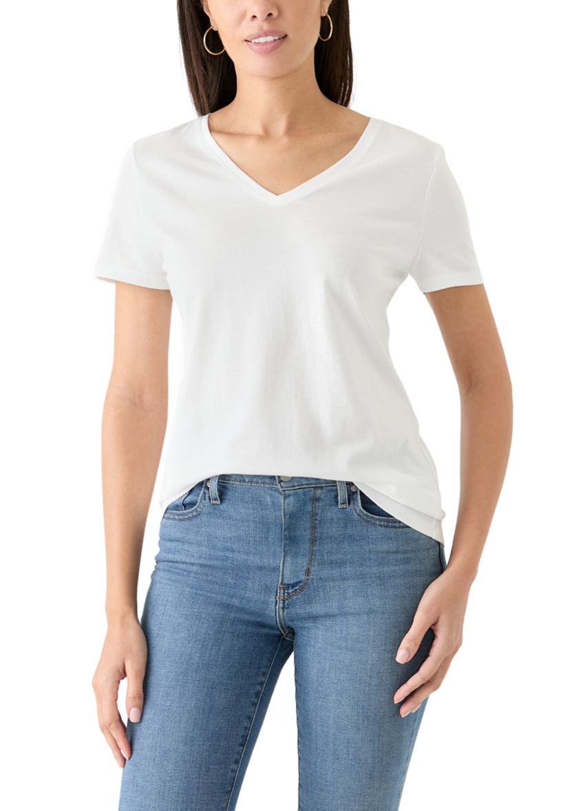 Womens Short Sleeve V-Neck T-Shirt