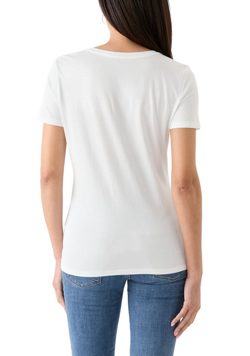 Womens Short Sleeve V-Neck T-Shirt