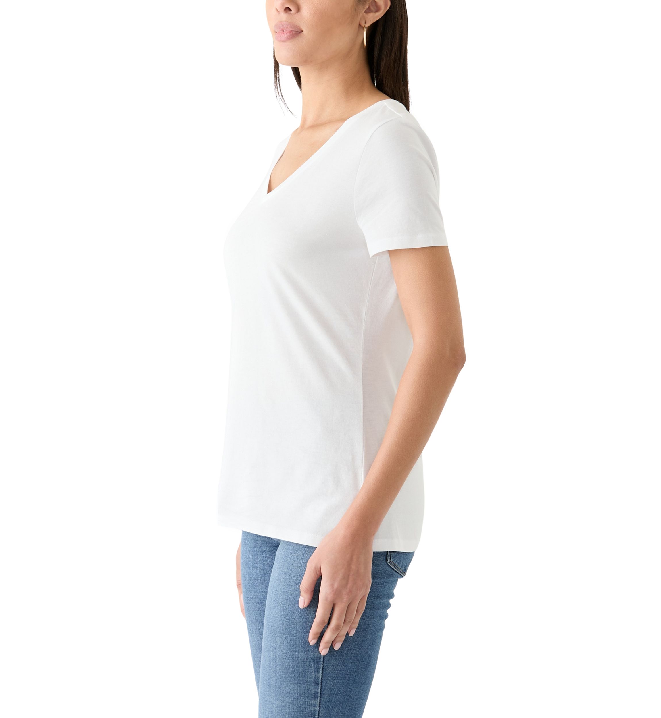 Womens Short Sleeve V-Neck T-Shirt