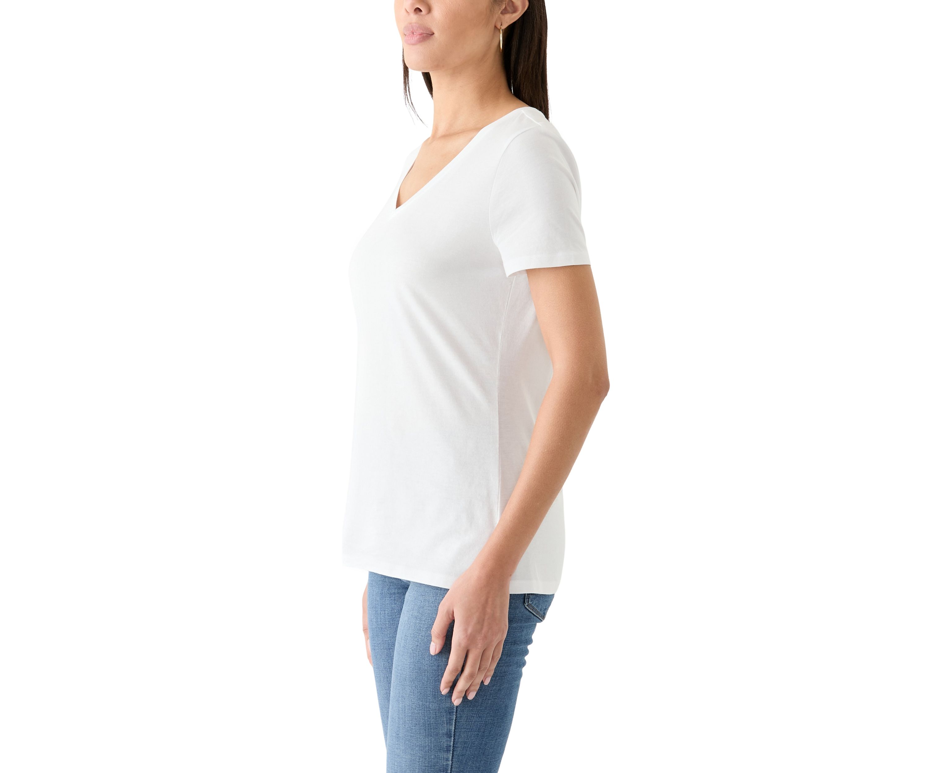 Womens Short Sleeve V-Neck T-Shirt