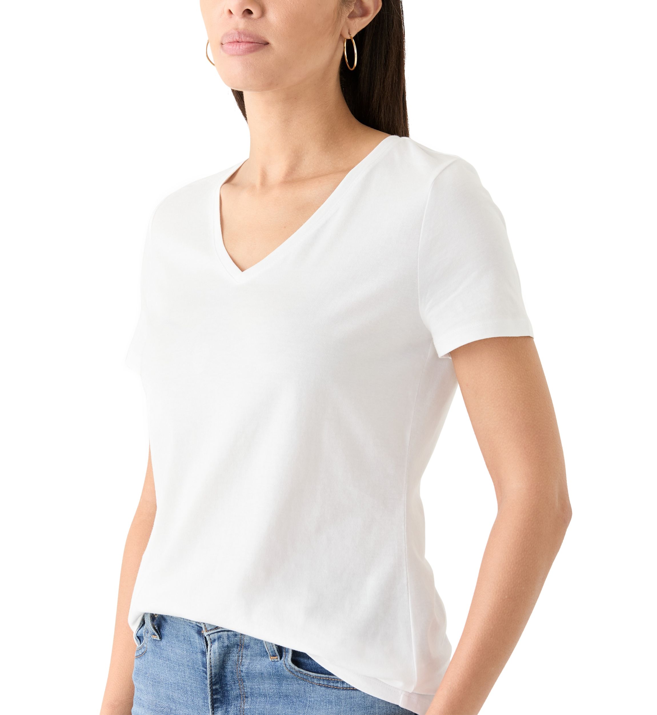 Womens Short Sleeve V-Neck T-Shirt