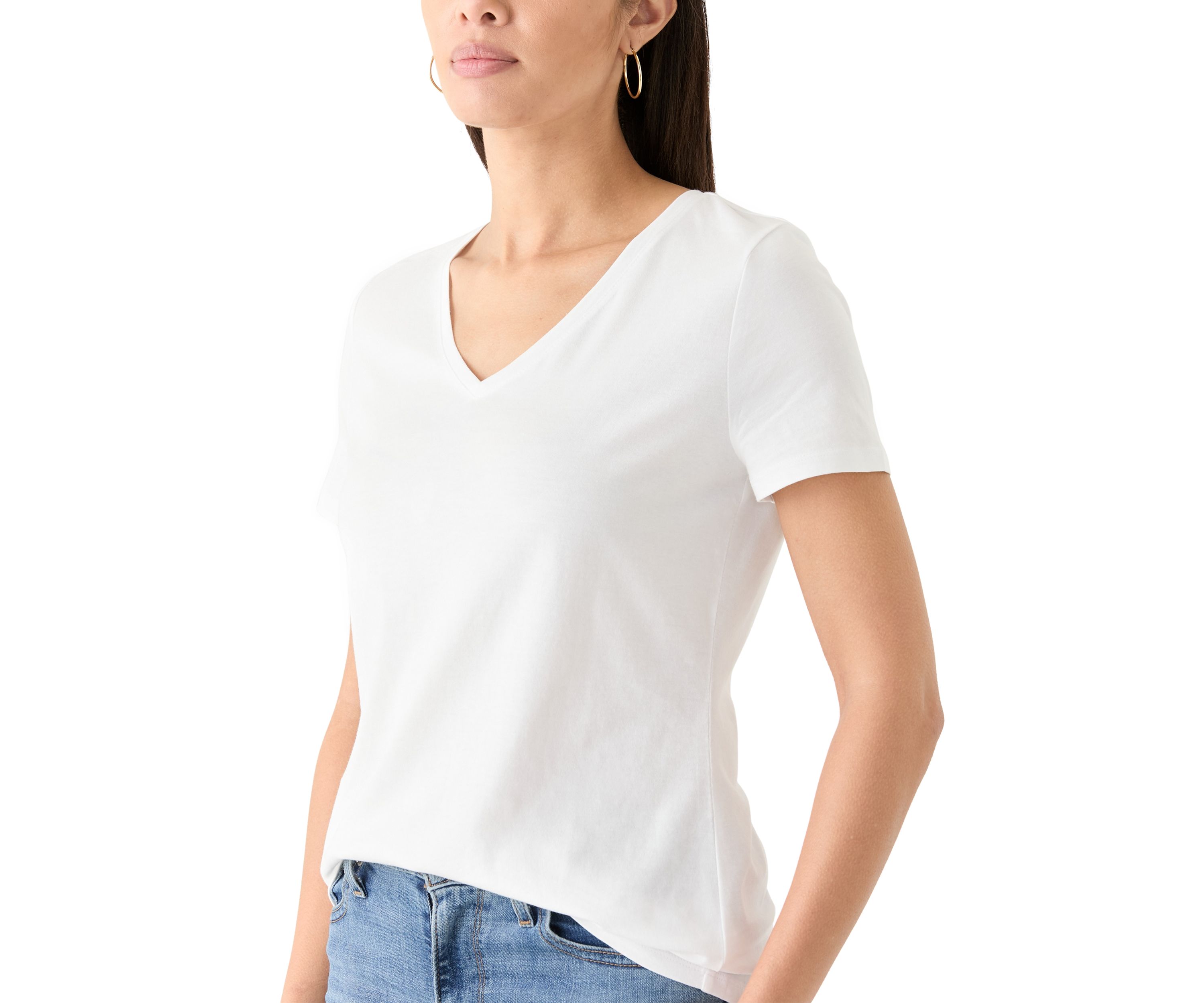 Womens Short Sleeve V-Neck T-Shirt