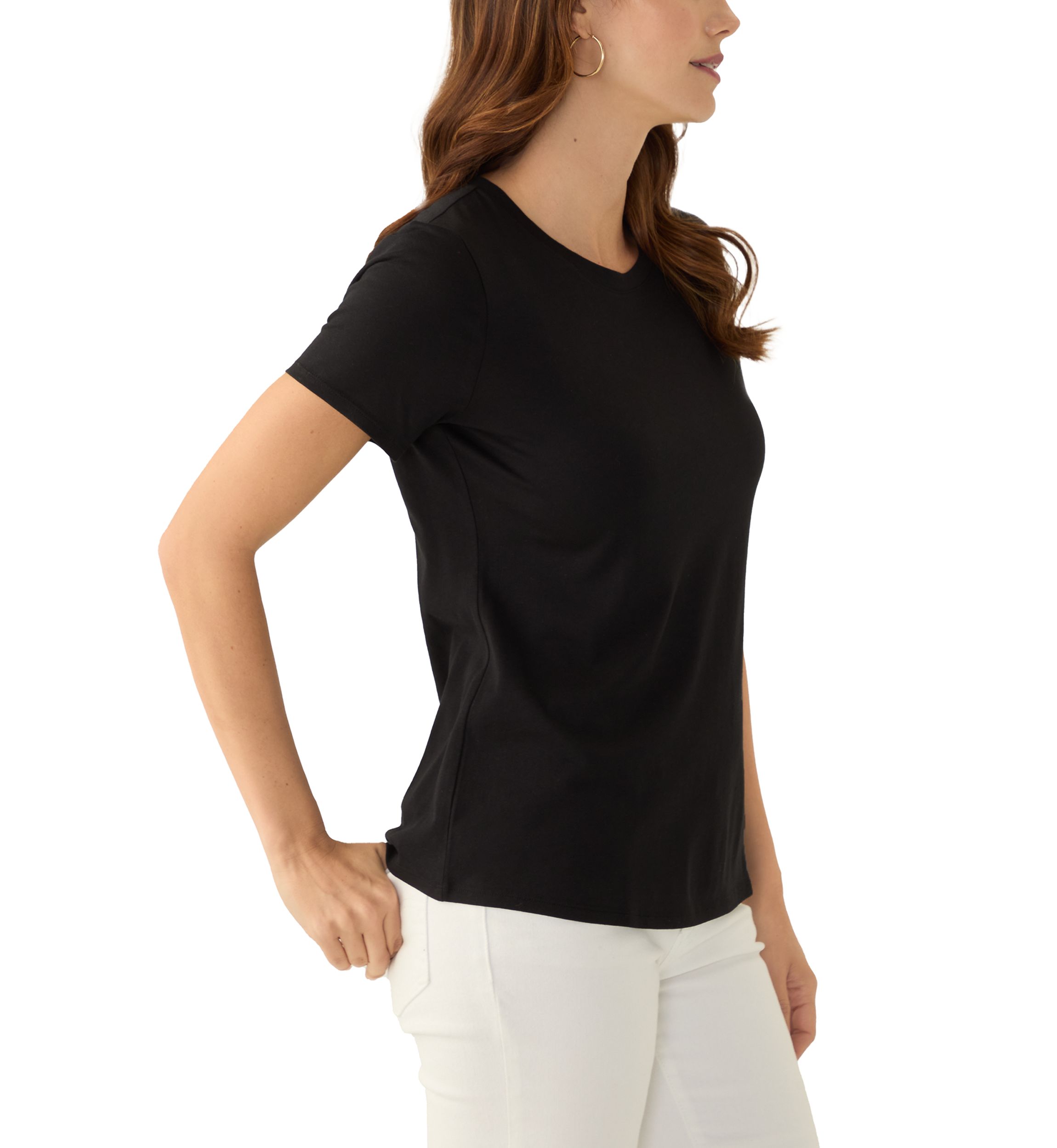 Womens Solid Essential T-Shirt