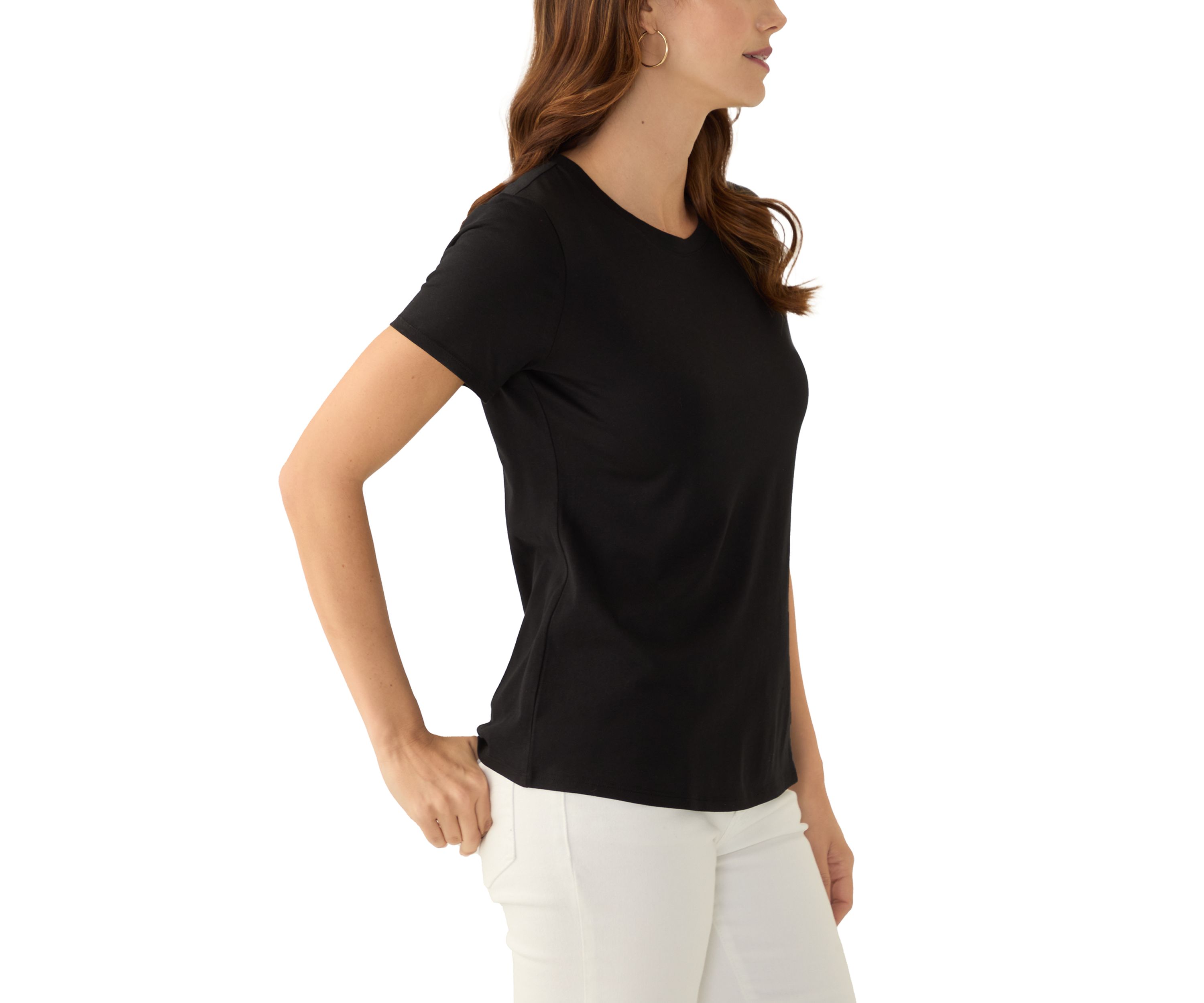 Womens Solid Essential T-Shirt