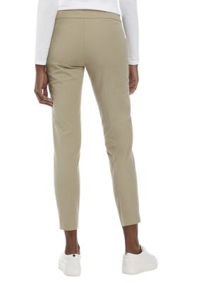 Alfred Dunner Women's Allure Slimming Petite Stretch Pants-Modern Fit,  Brown, 6P at  Women's Clothing store