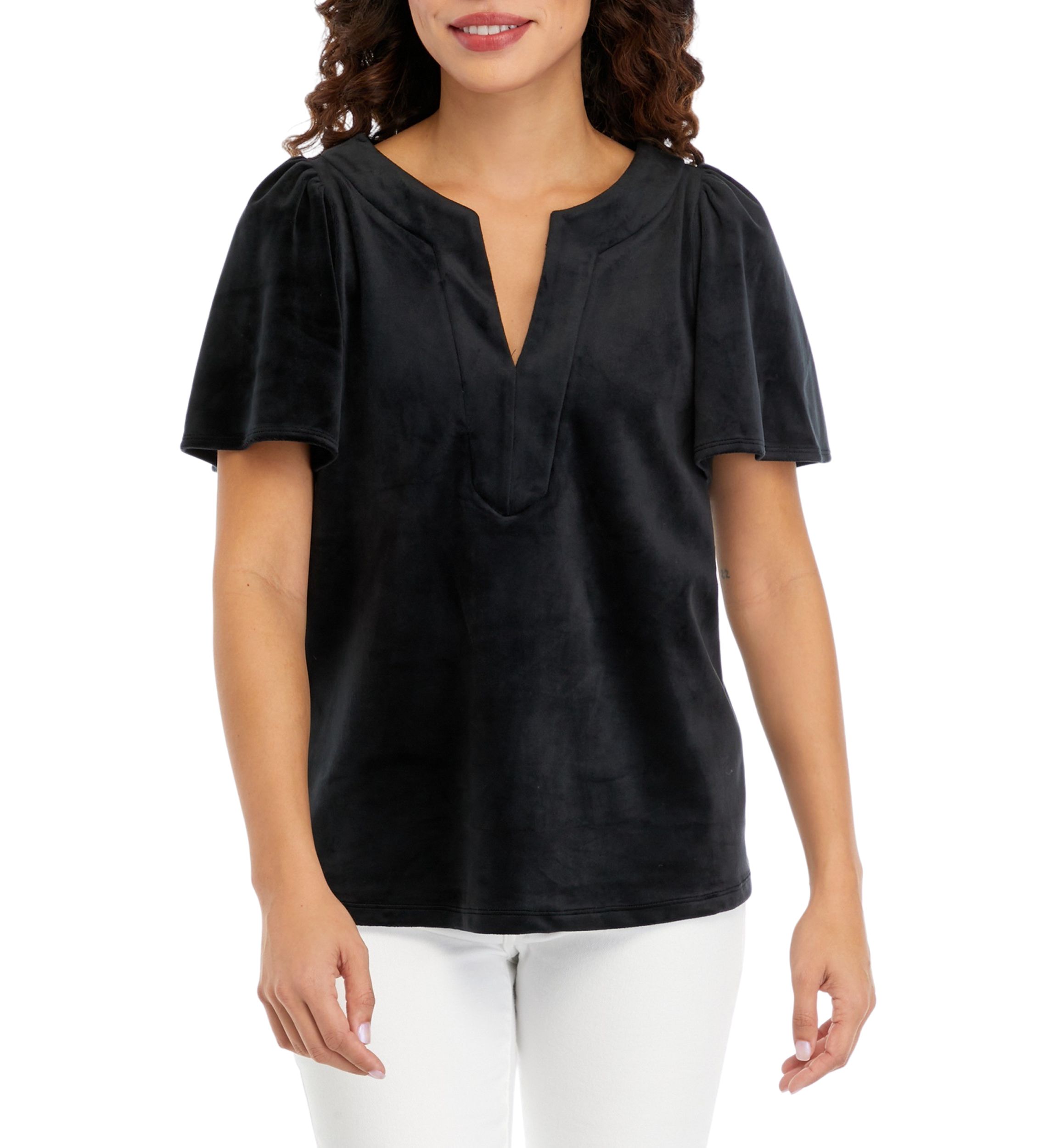 Petite Flutter Sleeve Top