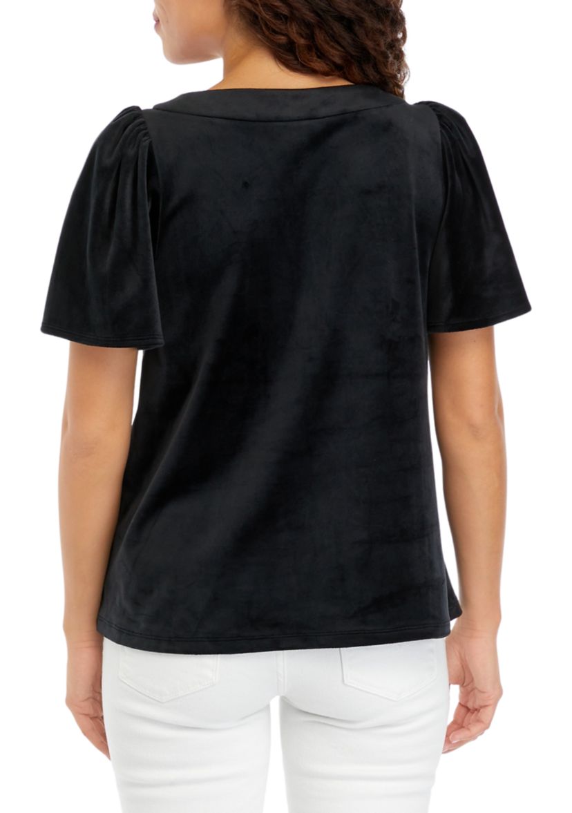 Petite Flutter Sleeve Top