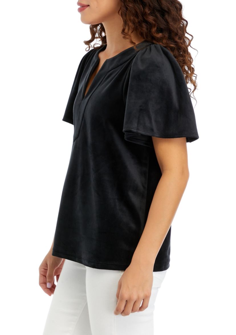 Petite Flutter Sleeve Top