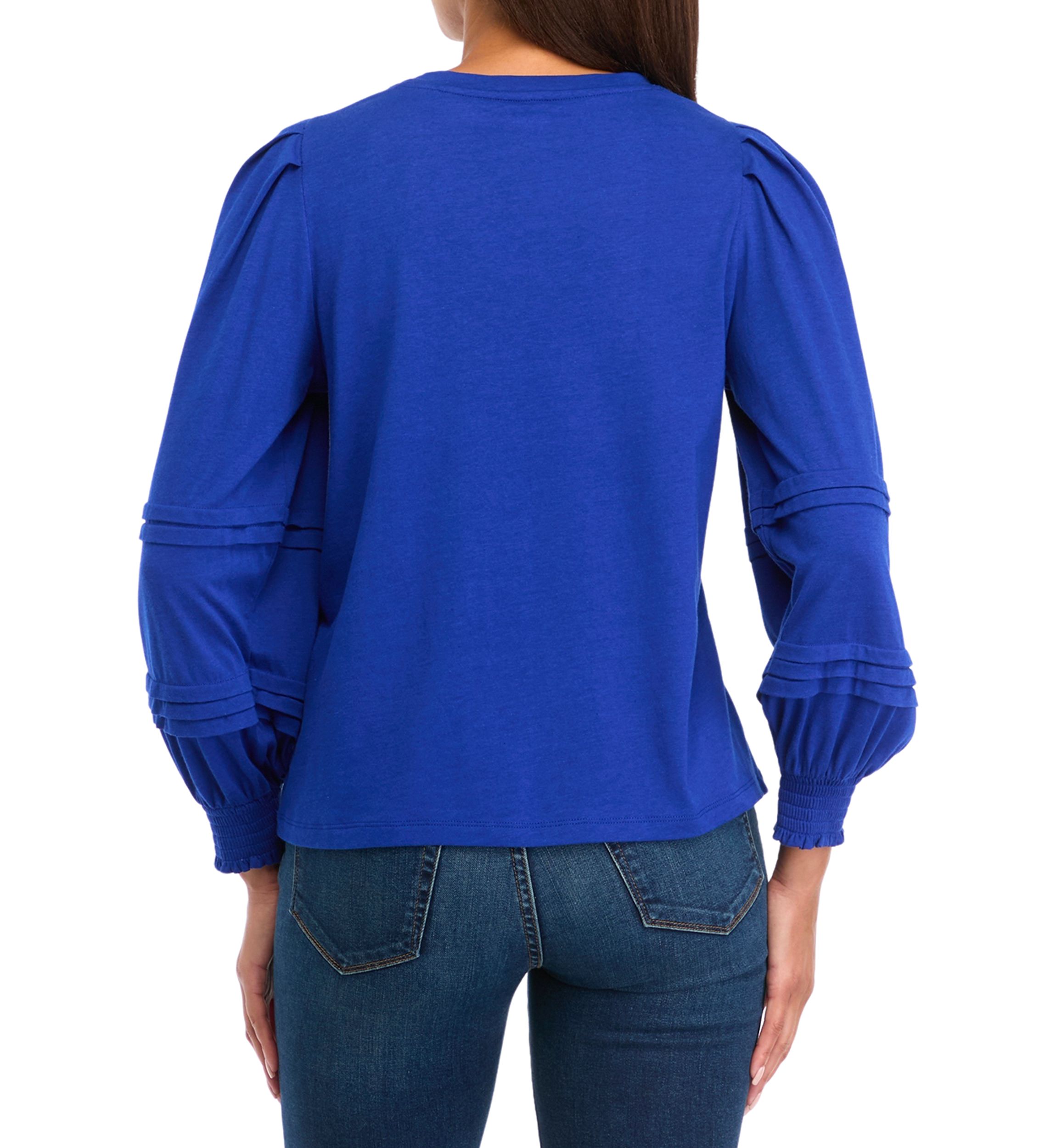 Petite Long Puff Sleeve Top