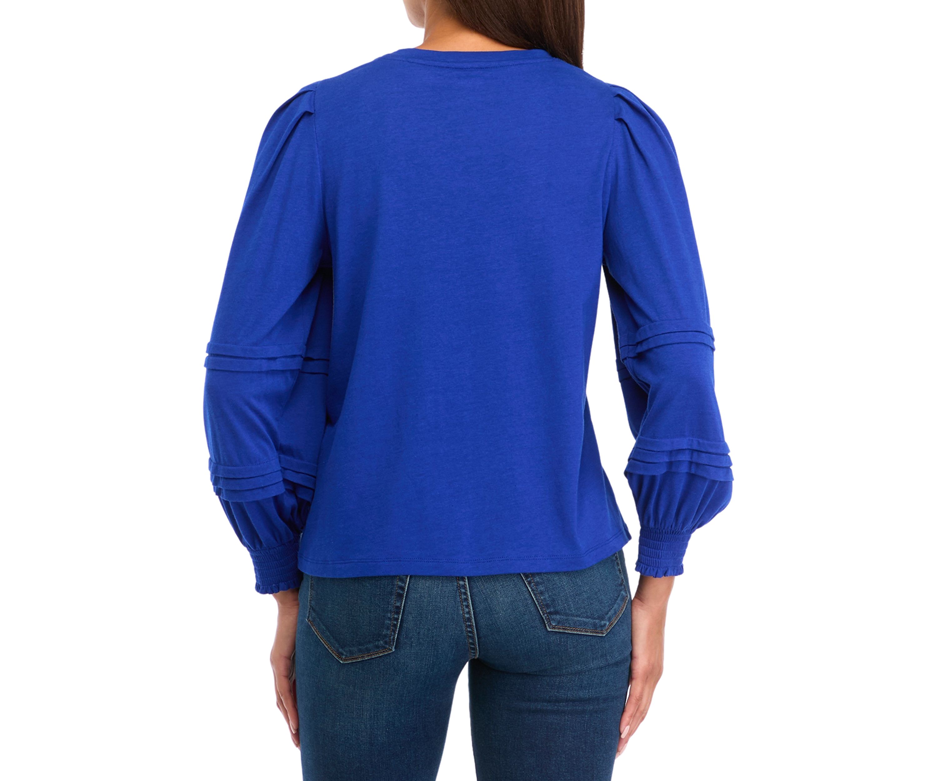 Petite Long Puff Sleeve Top