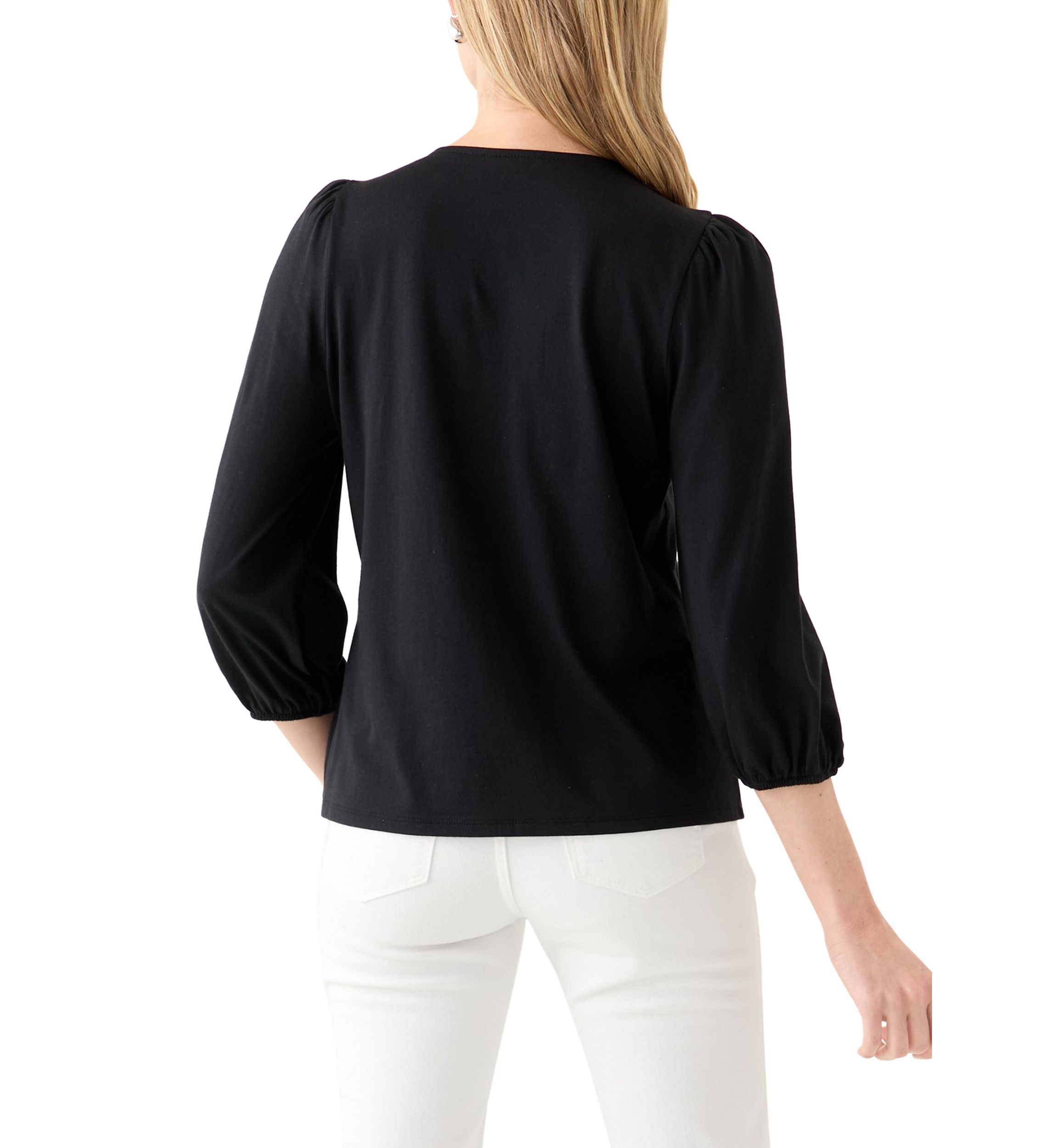 Petite 3/4 Puff Sleeve T-Shirt 