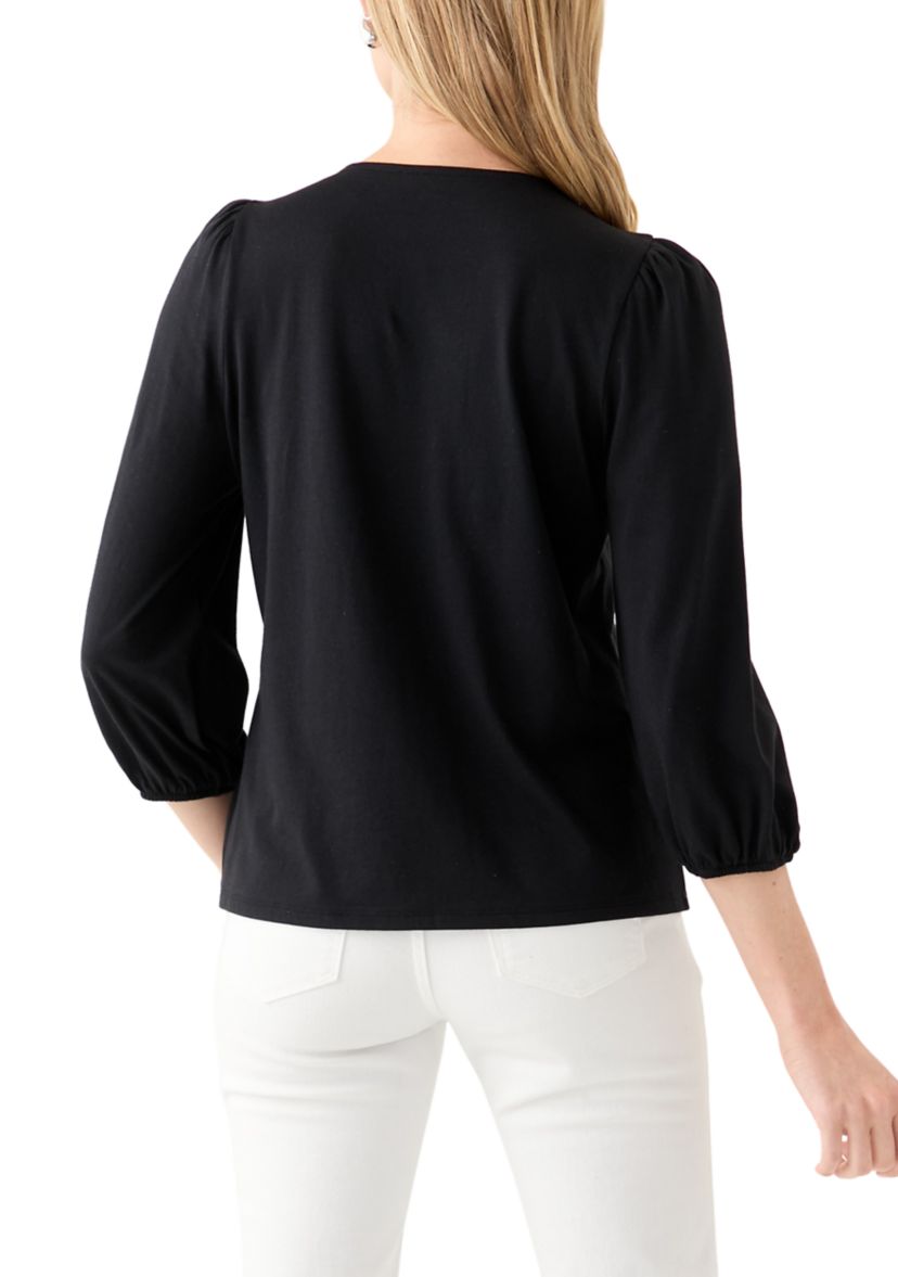 Petite 3/4 Puff Sleeve T-Shirt 