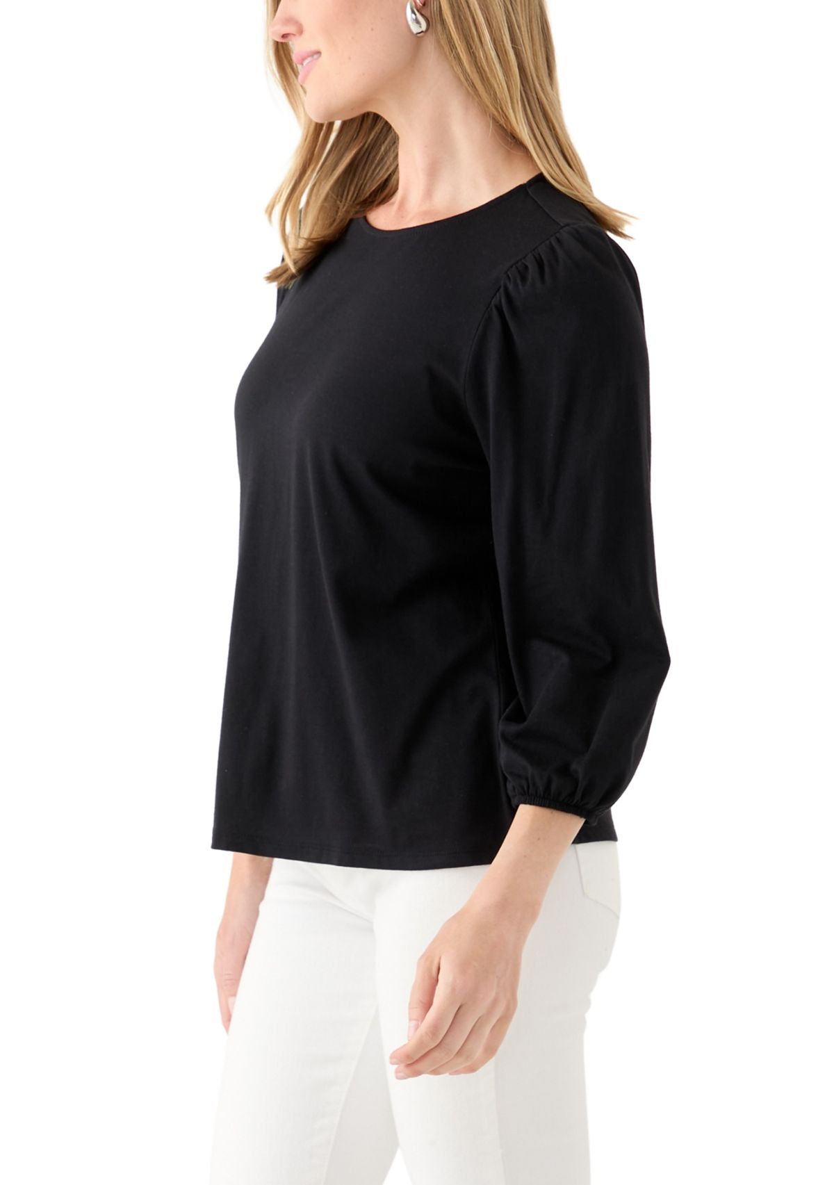 Petite 3/4 Puff Sleeve T-Shirt 