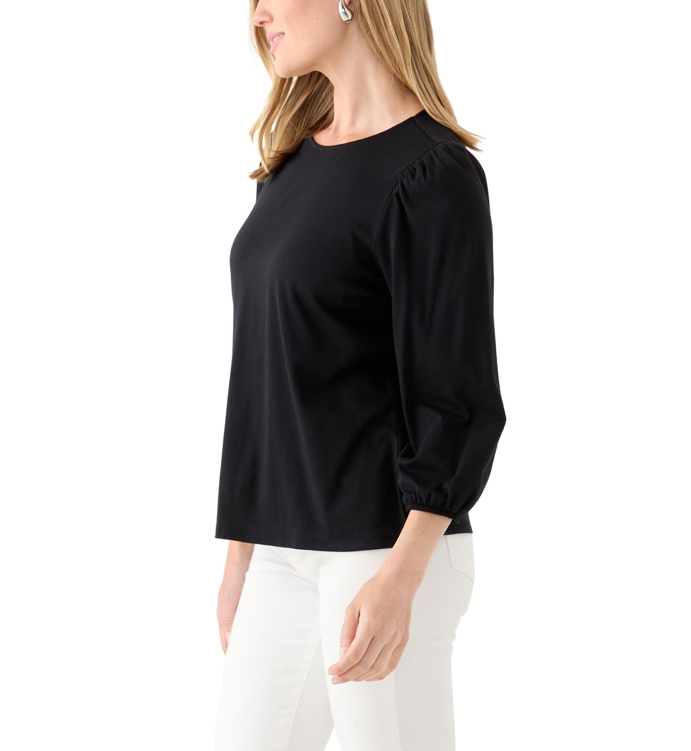 Petite 3/4 Puff Sleeve T-Shirt 