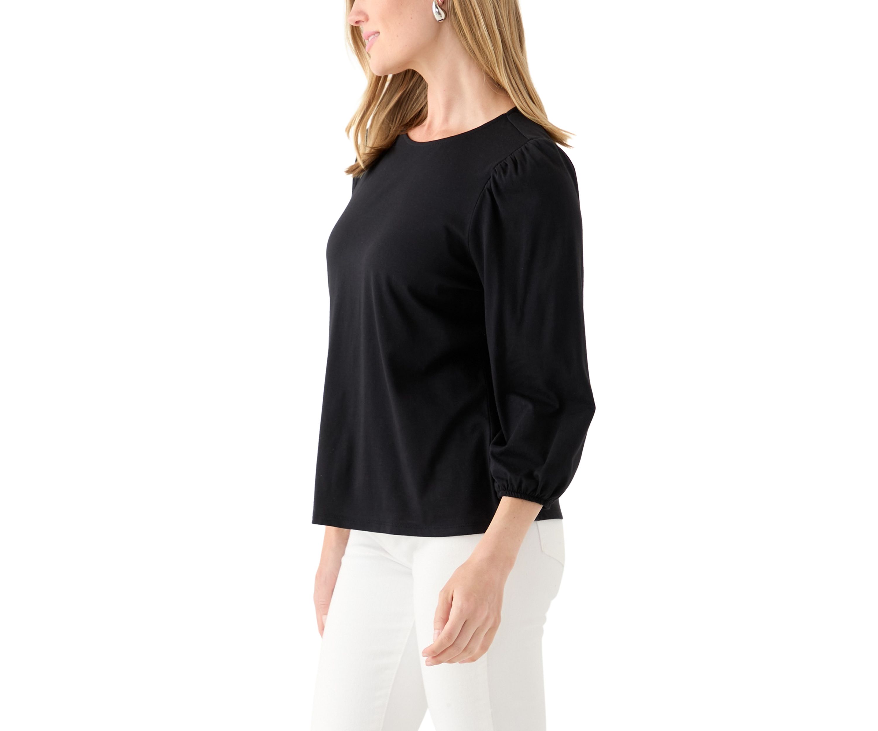 Petite 3/4 Puff Sleeve T-Shirt 