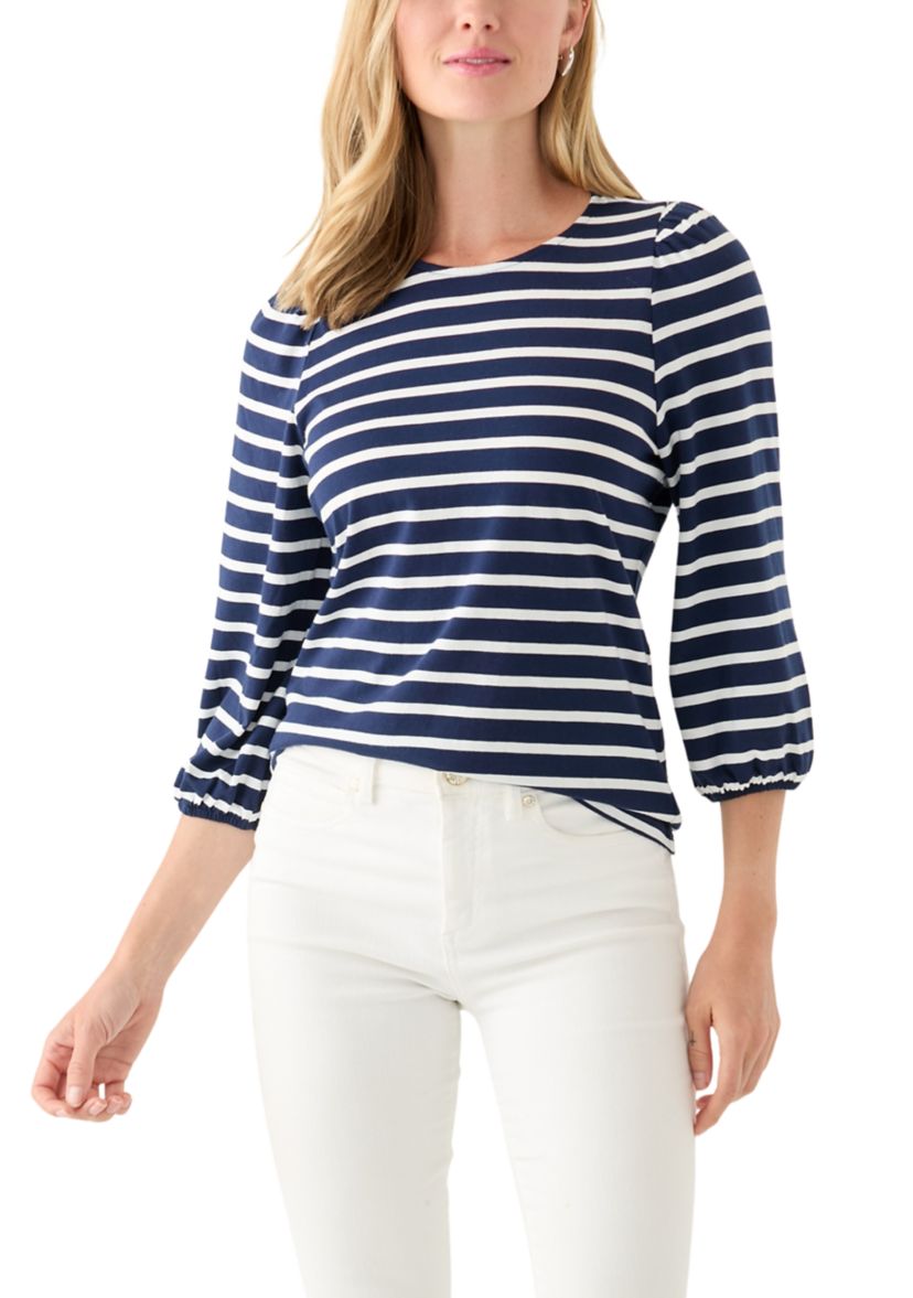 Petite 3/4 Puff Sleeve Top