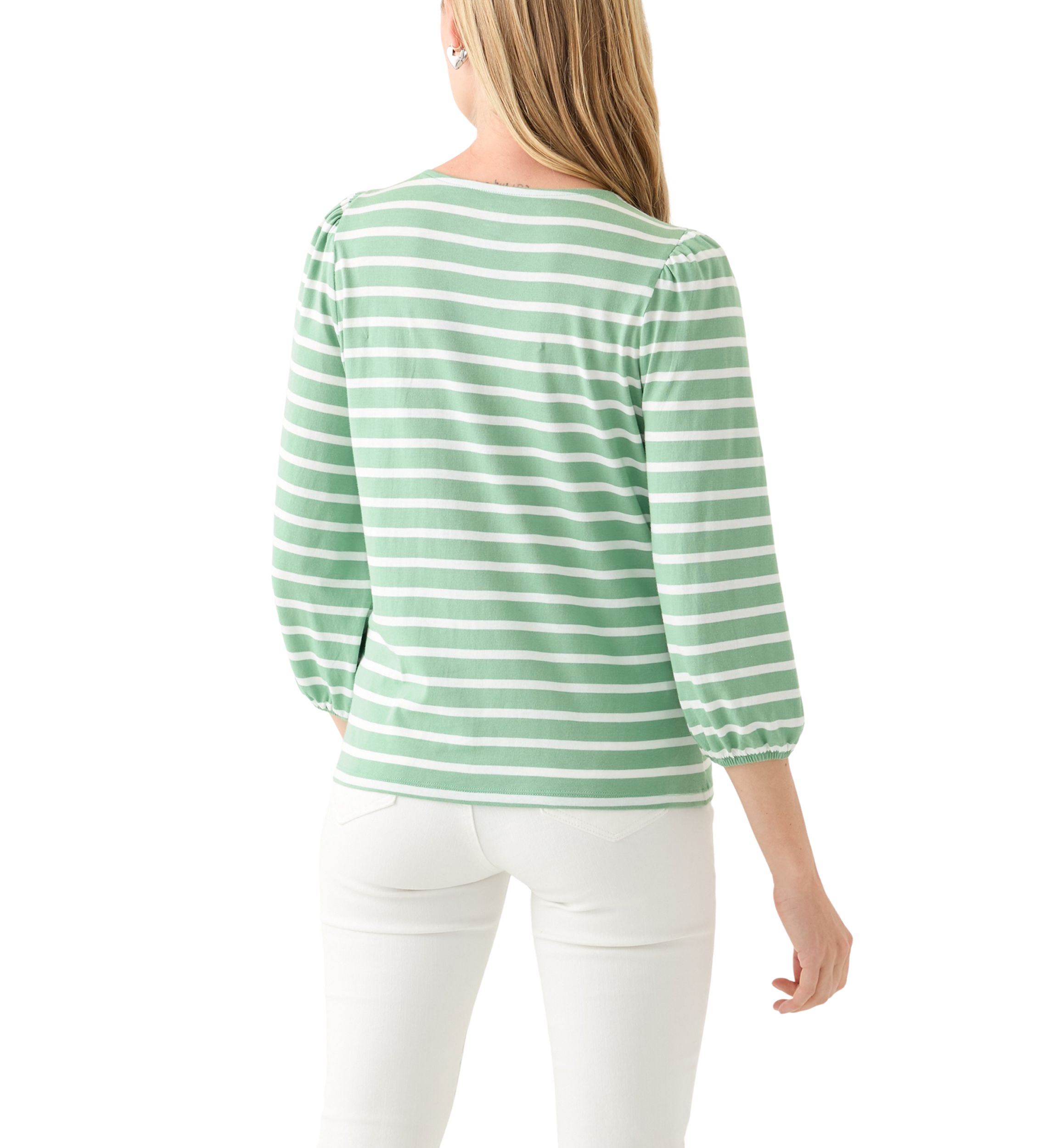 Petite 3/4 Puff Sleeve Top