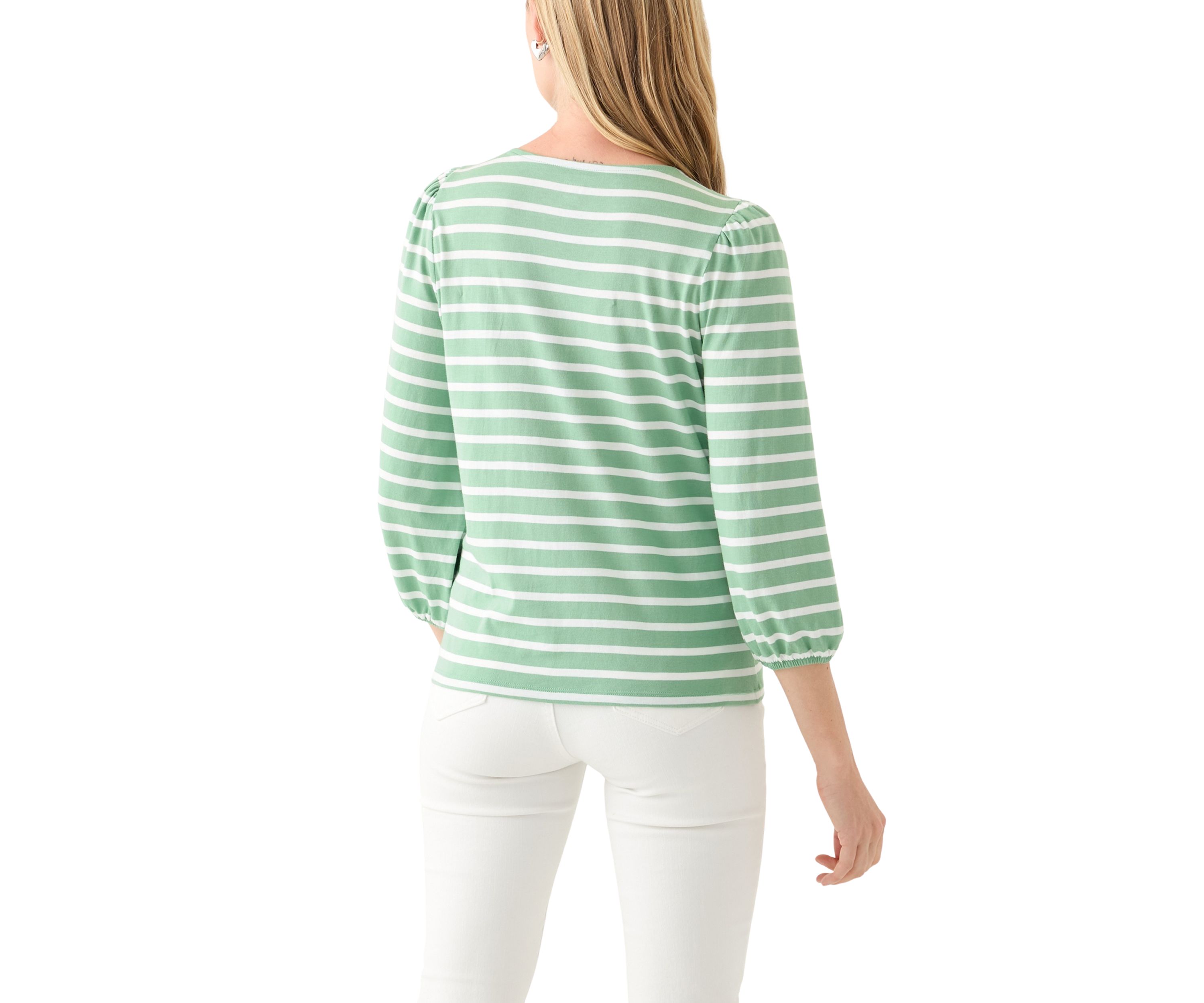 Petite 3/4 Puff Sleeve Top