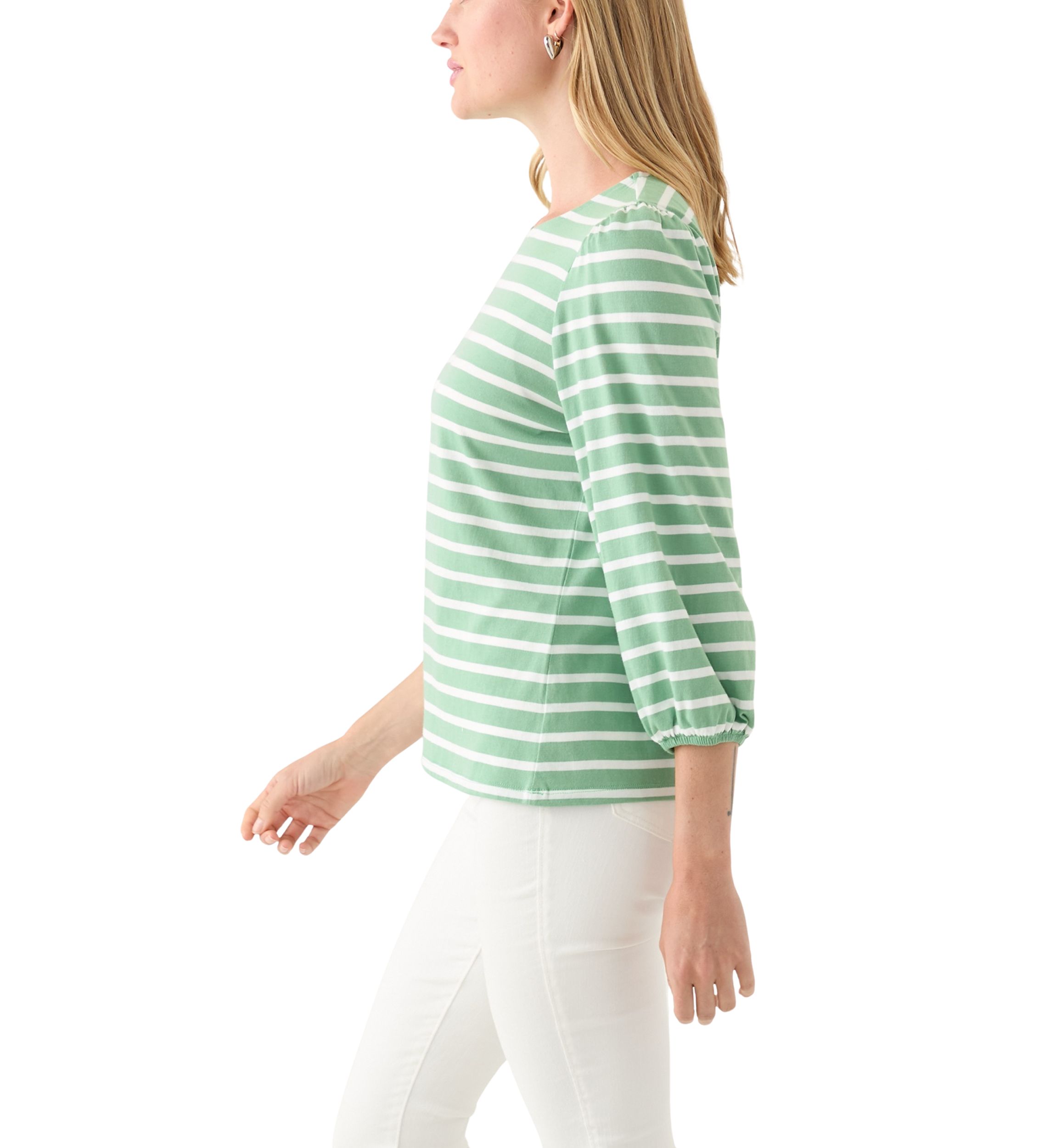 Petite 3/4 Puff Sleeve Top