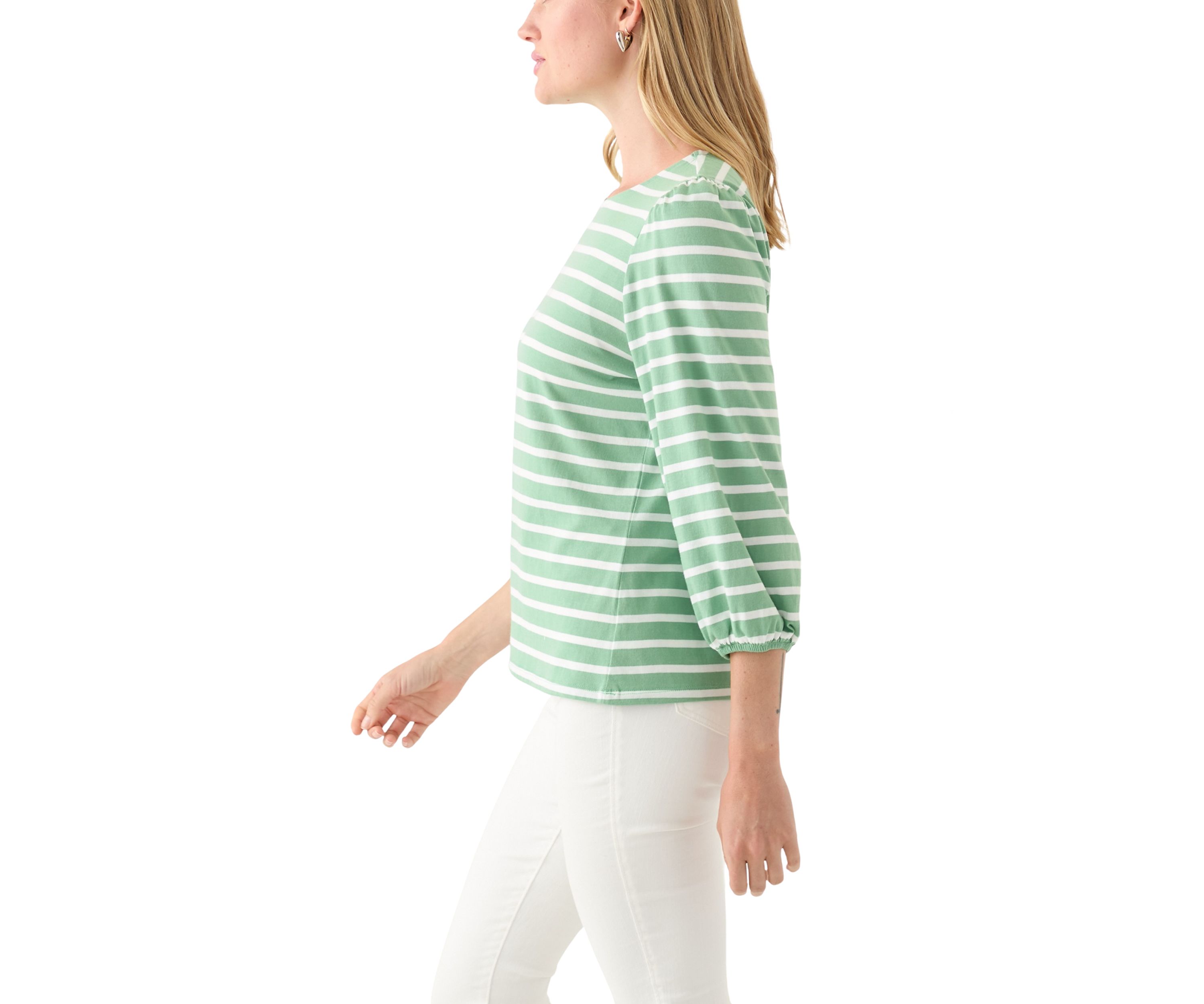 Petite 3/4 Puff Sleeve Top