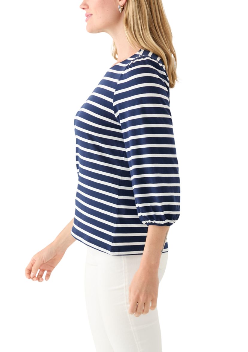 Petite 3/4 Puff Sleeve Top