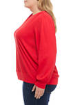 Plus Size Long Sleeve Banded Bottom Top 