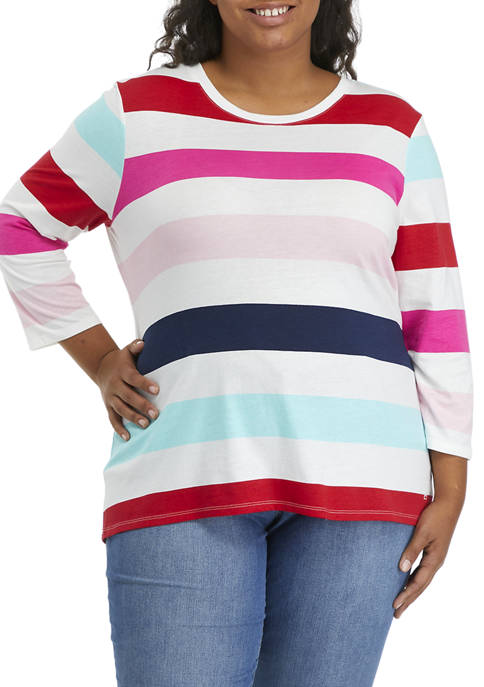Crown & Ivy™ Plus Size Long Sleeve T-Shirt