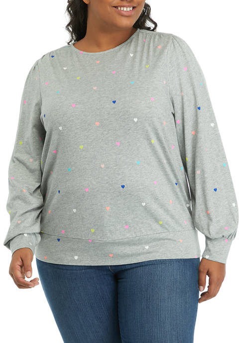 Crown & Ivy™ Plus Size Long Sleeve Banded