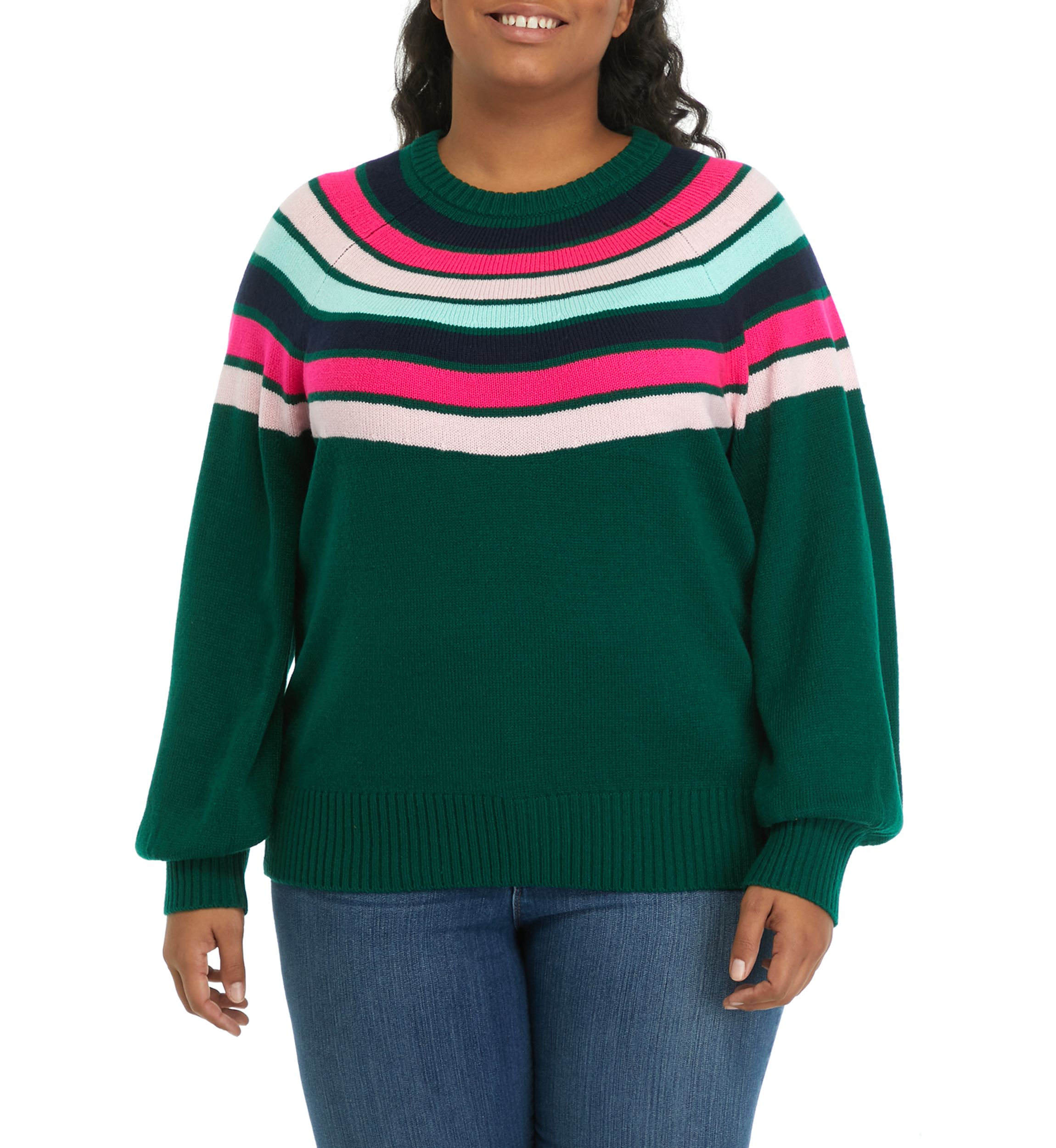 Plus Size Long Bishop Sleeve Sweater 