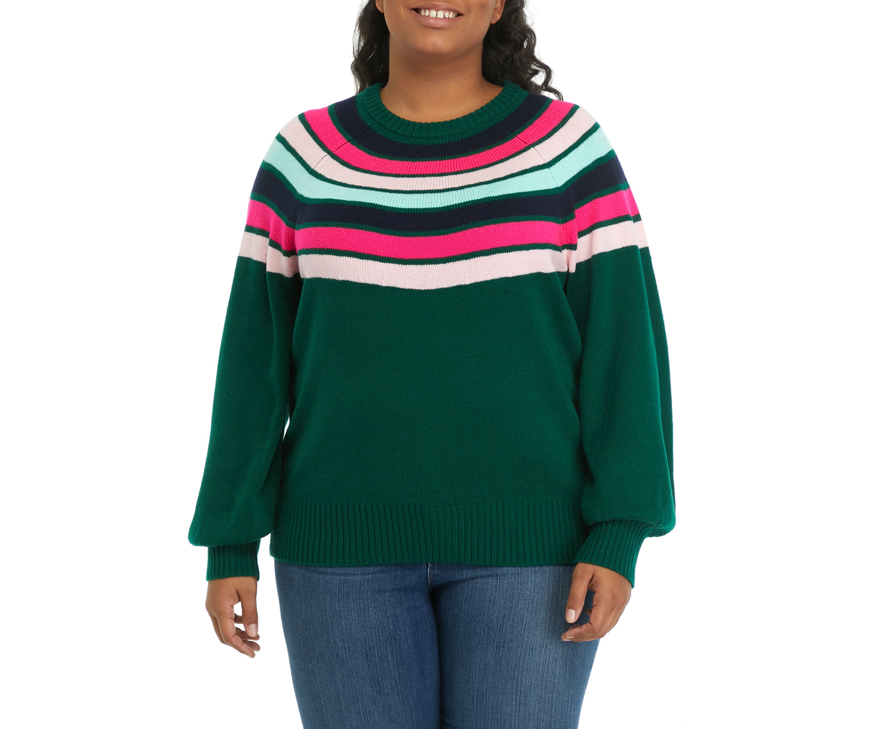 Plus Size Long Bishop Sleeve Sweater 