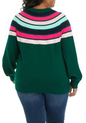 Crown Ivy Plus Size Long Bishop Sleeve Sweater belk