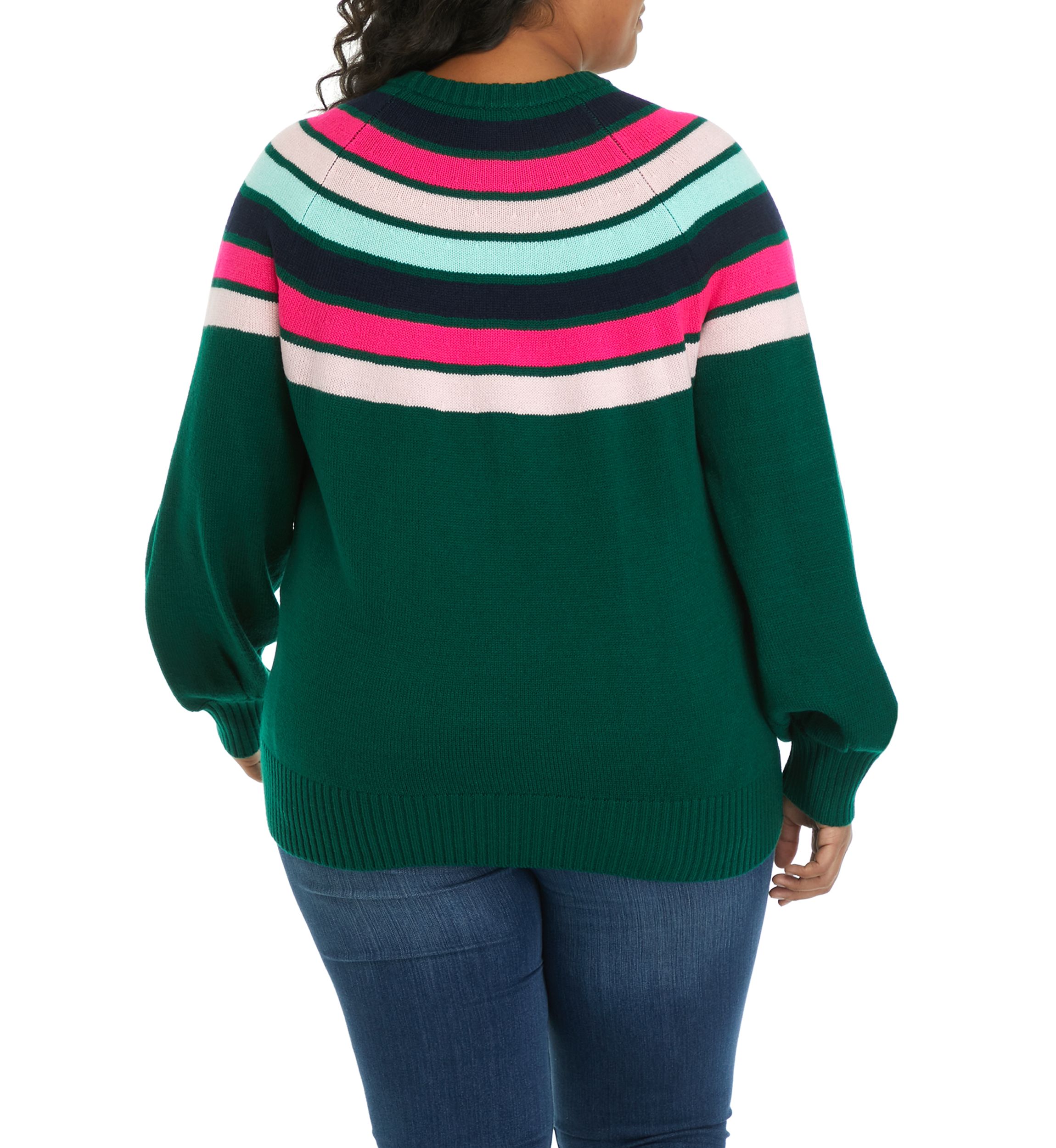 Plus Size Long Bishop Sleeve Sweater 