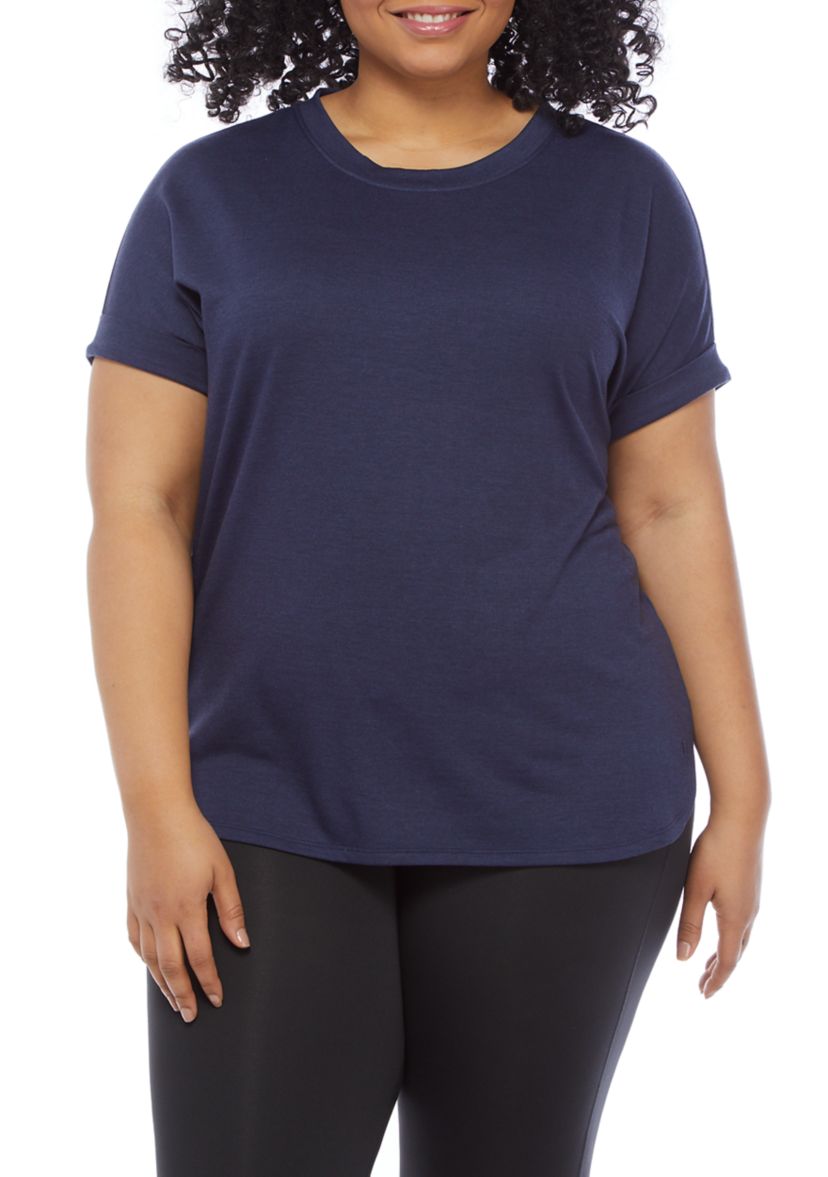 Plus Size Roll Sleeve Shirt 